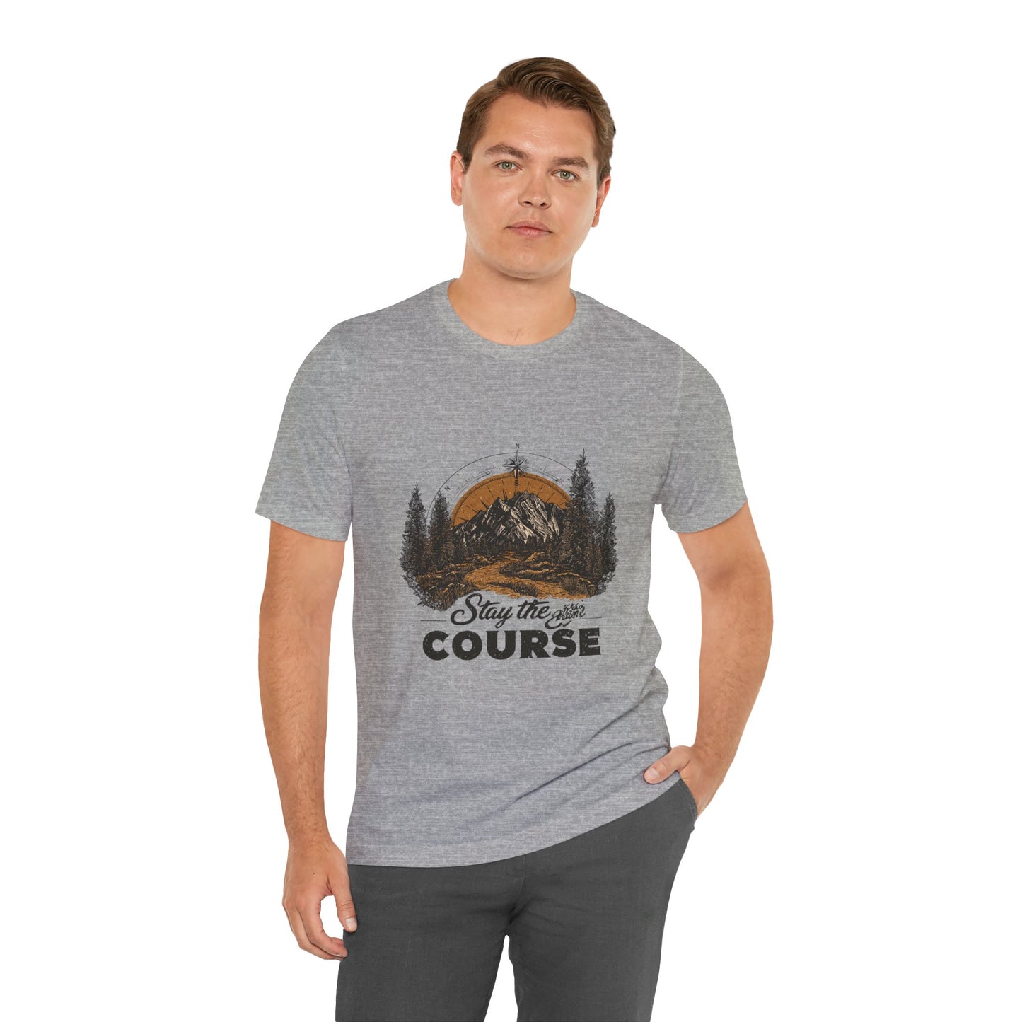 Stay the Course Mountain Tee - Unisex Jersey Short Sleeve Shirt