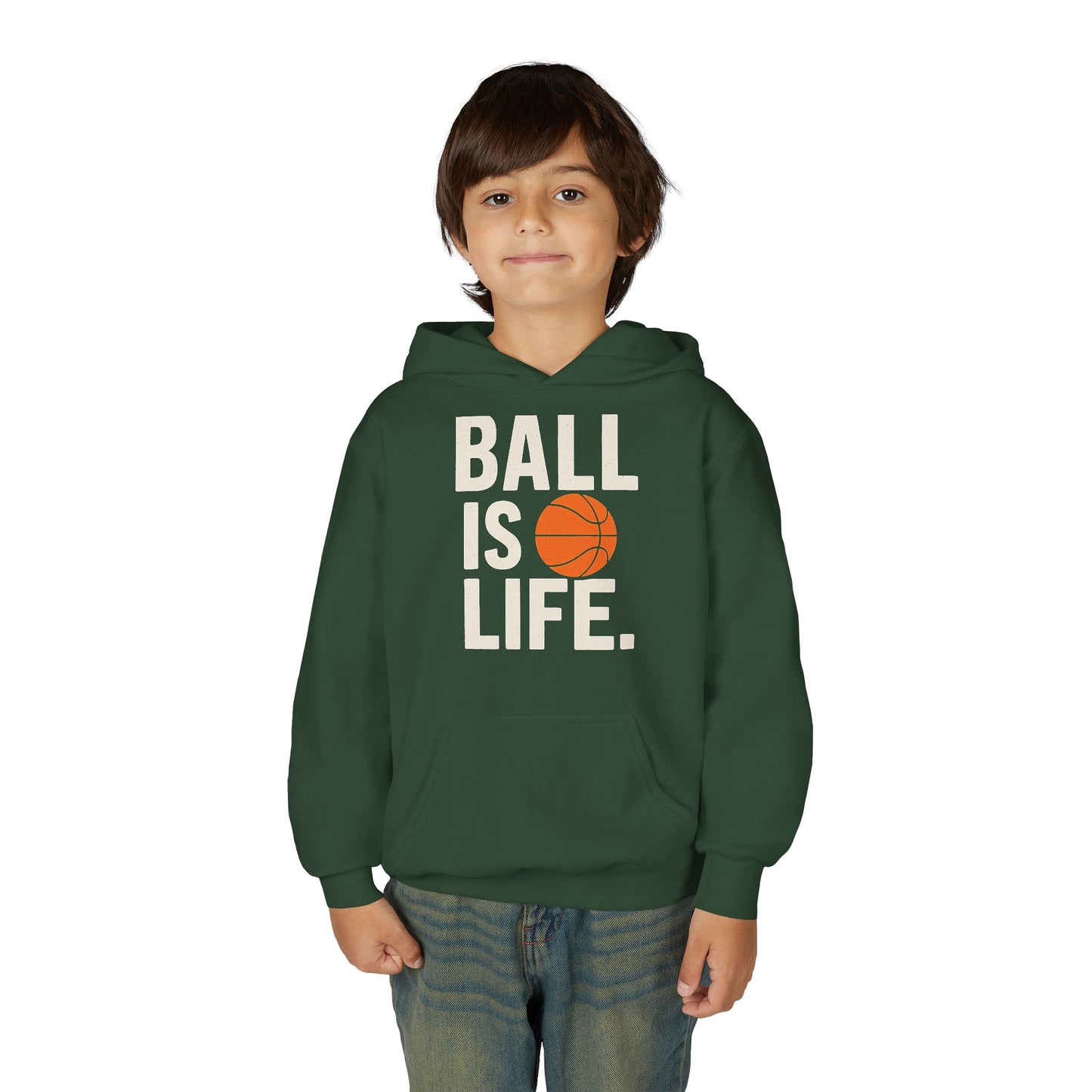 Basketball Youth Hoodie - "Ball Is Life"