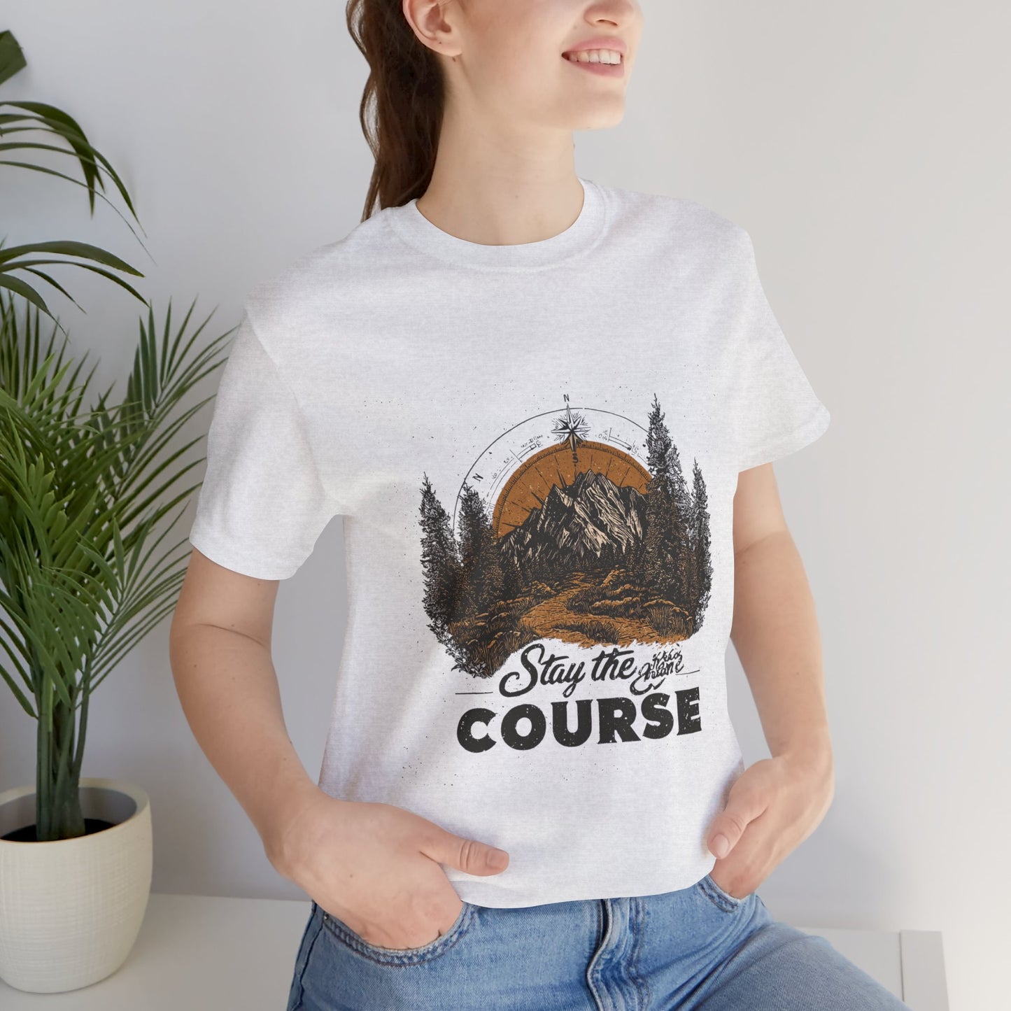 Stay the Course Mountain Tee - Unisex Jersey Short Sleeve Shirt