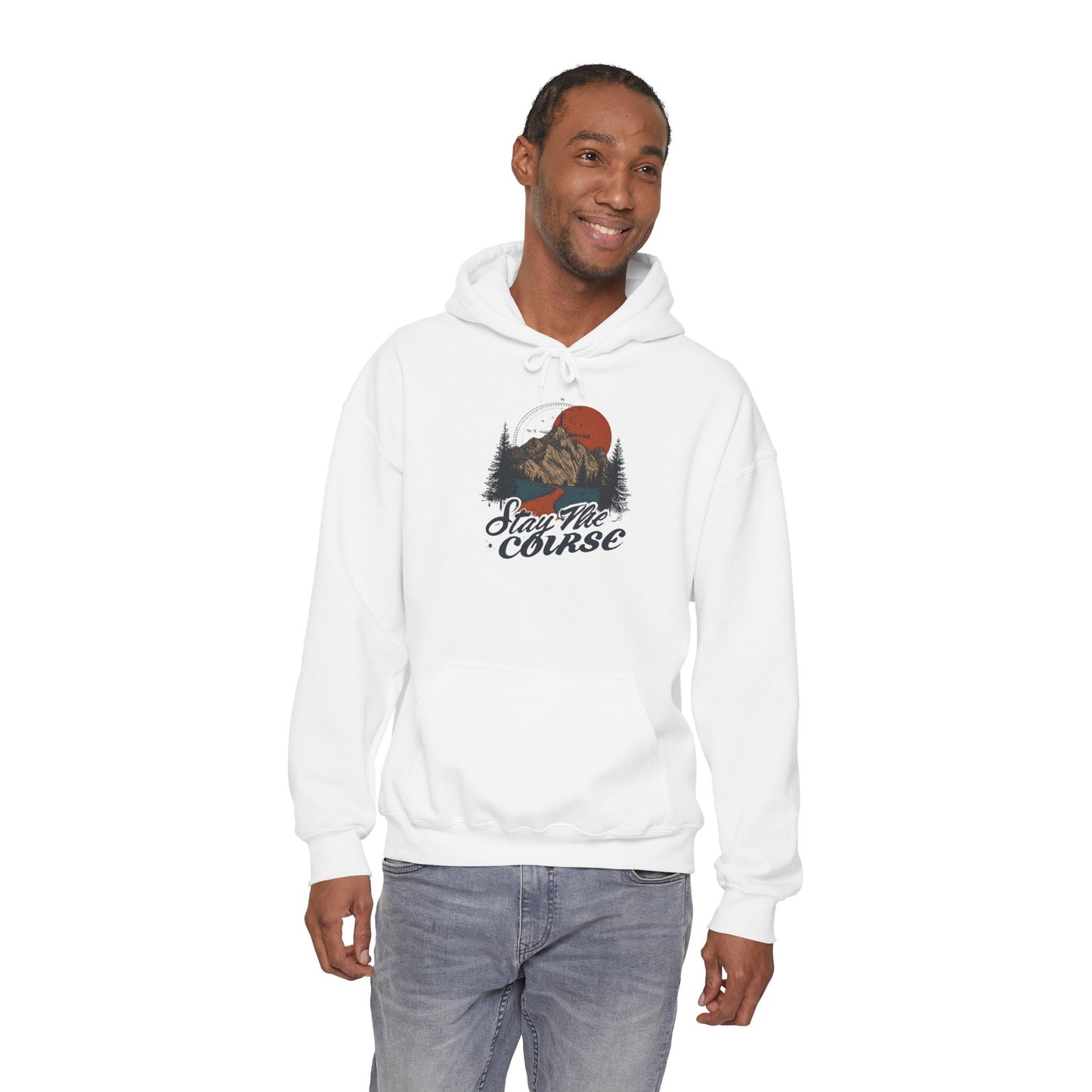 Stay The Course Unisex Hooded Sweatshirt - Cozy Outdoorsy Apparel