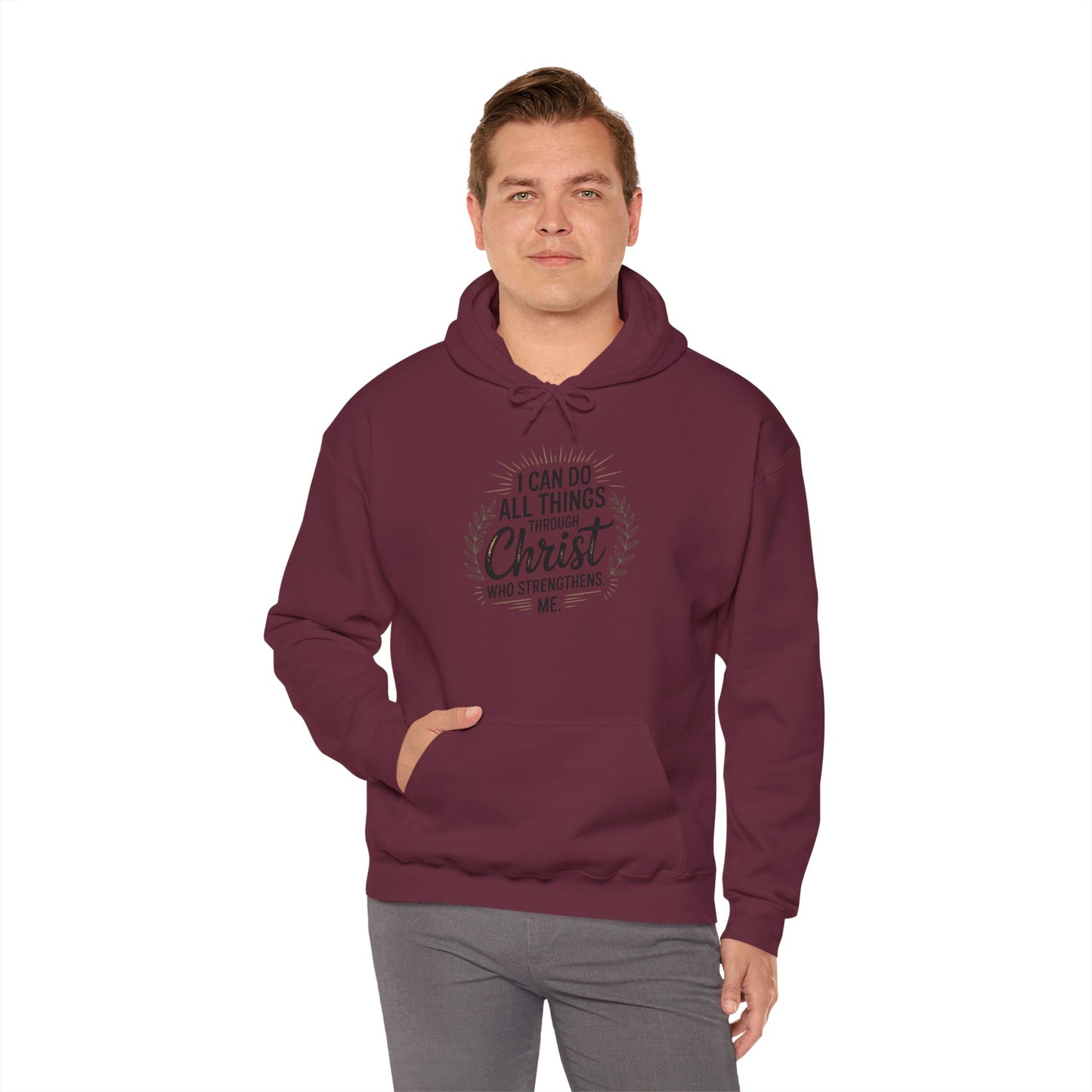 Inspirational Christian Hoodie - I Can Do All Things Through Christ