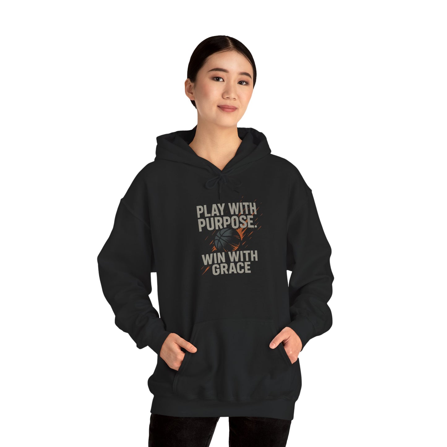 Inspirational Unisex Hoodie - 'Play with Purpose. Win with Grace'
