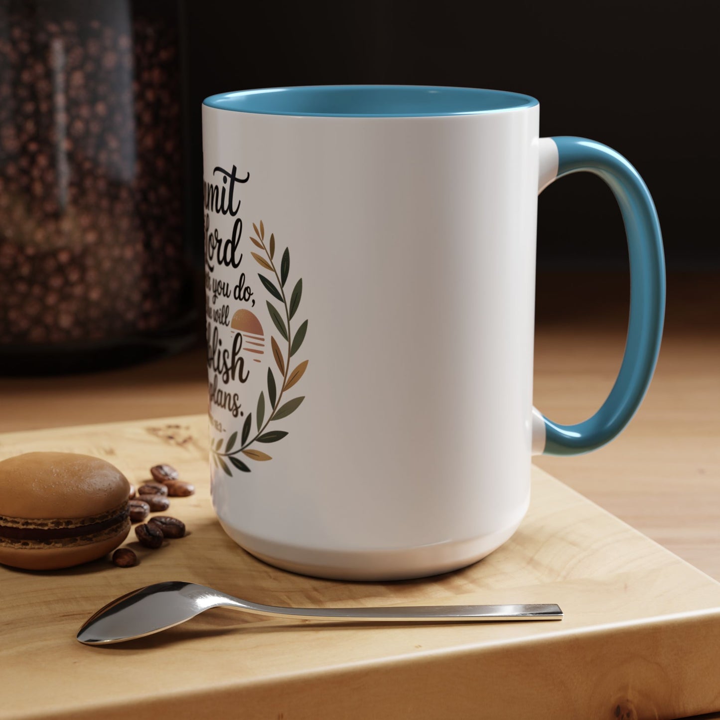 Inspirational Coffee Mug - 'Commit to the Lord' - 11 & 15 oz