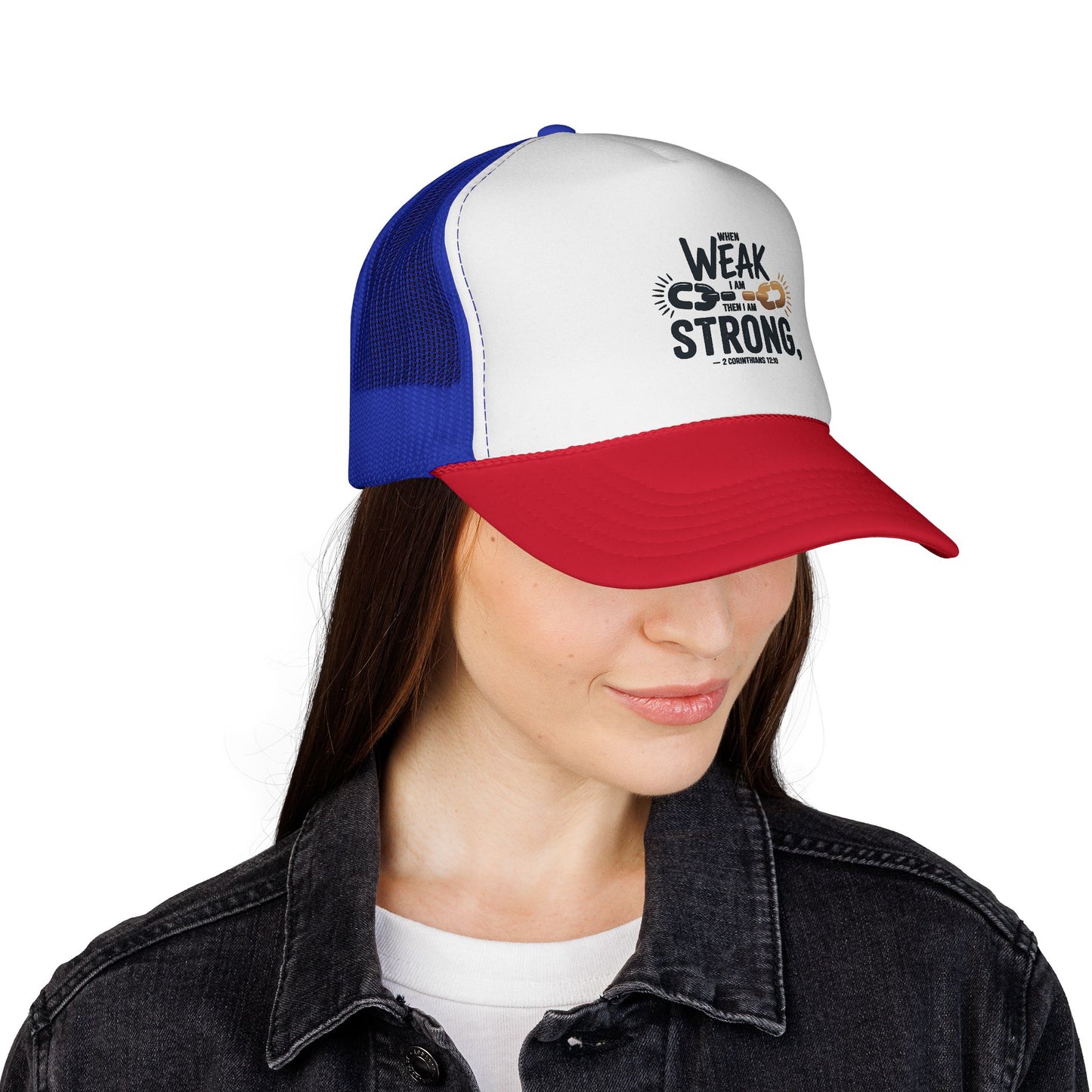 Empowering Trucker Cap - 'From Weak to Strong' Statement Hat