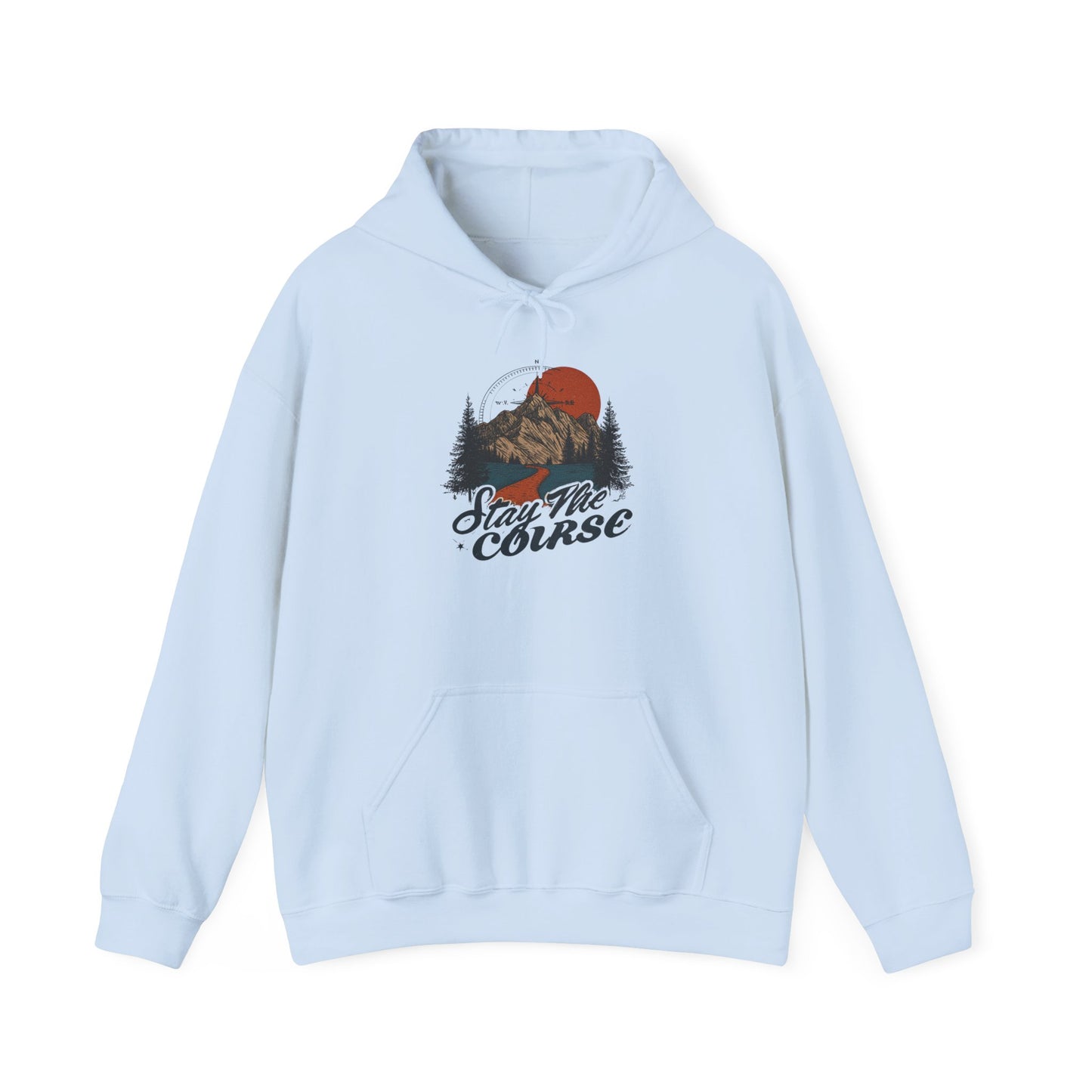 Stay The Course Unisex Hooded Sweatshirt - Cozy Outdoorsy Apparel