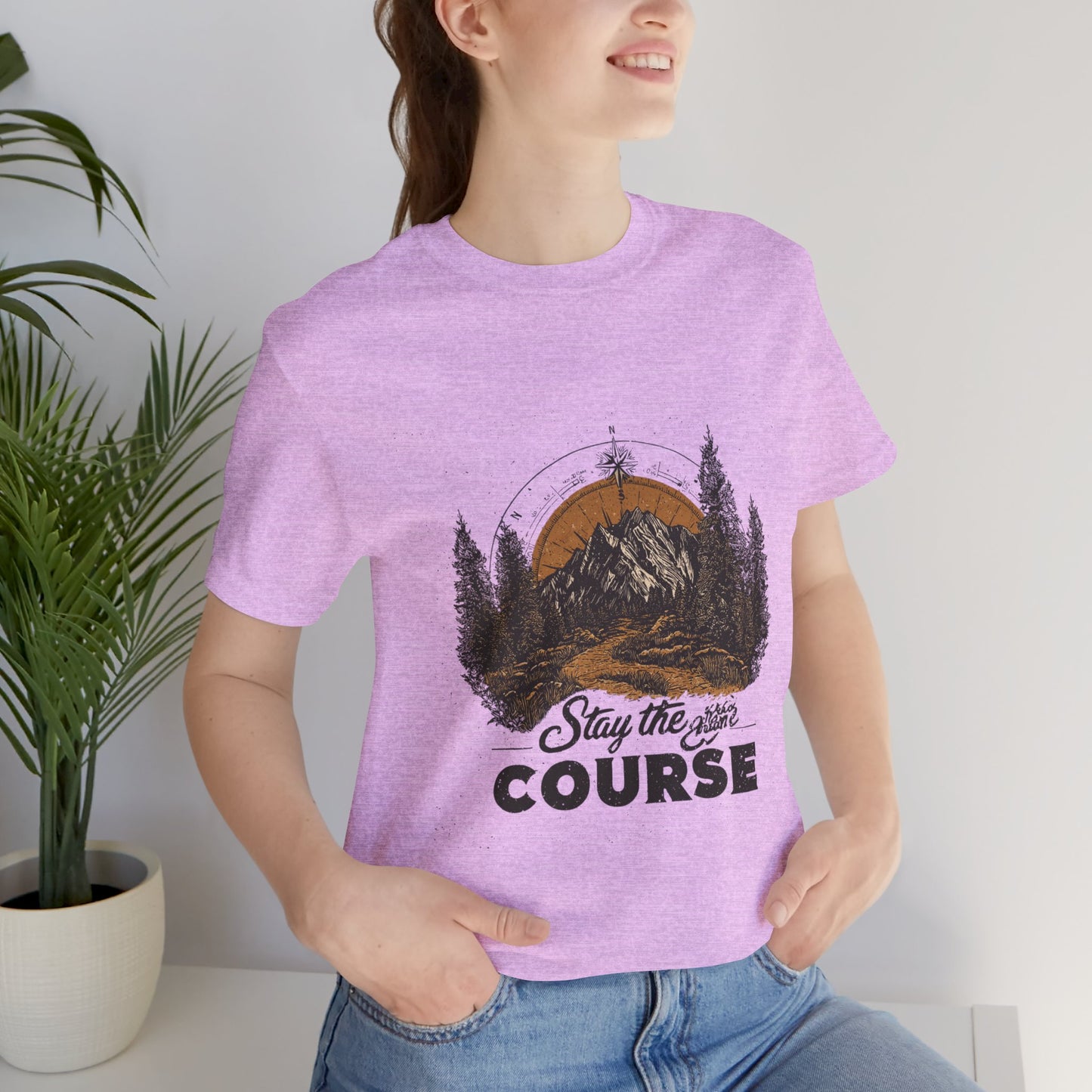 Stay the Course Mountain Tee - Unisex Jersey Short Sleeve Shirt