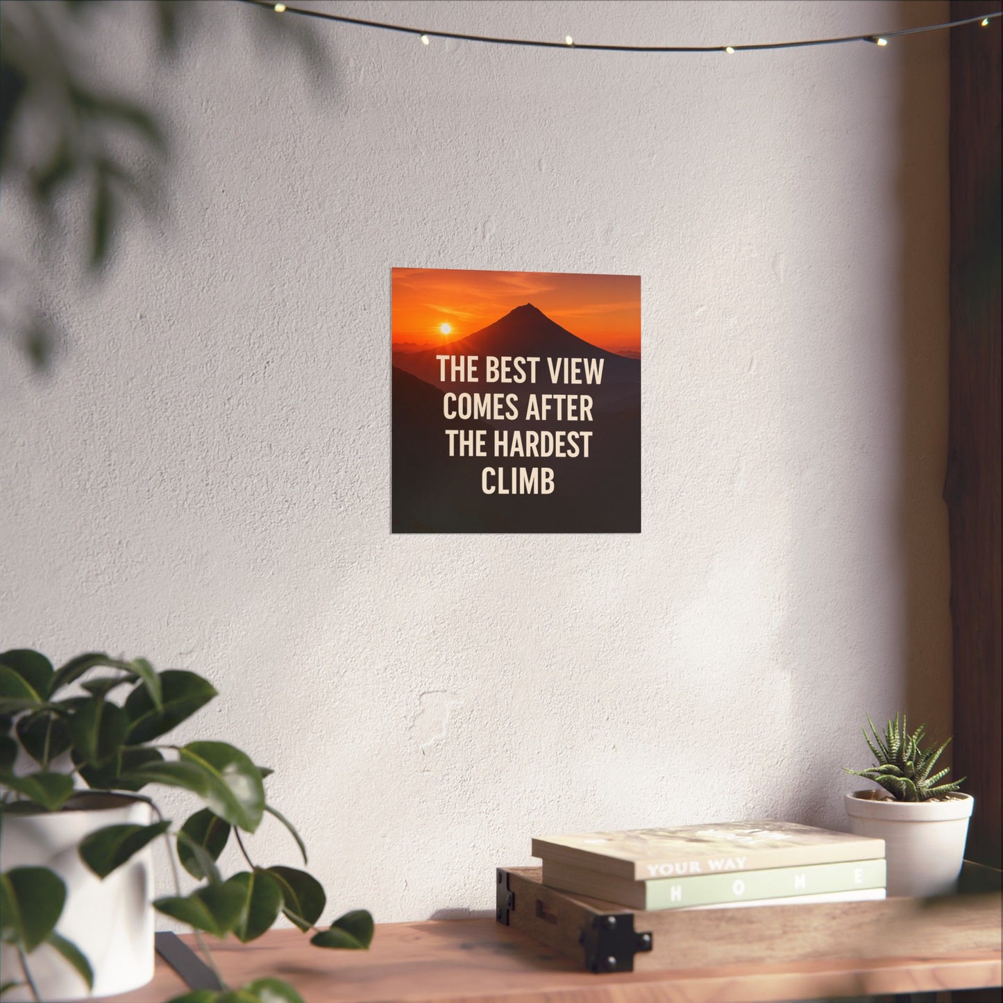 Inspirational Matte Vertical Poster: 'The Best View Comes After The Hardest Climb'