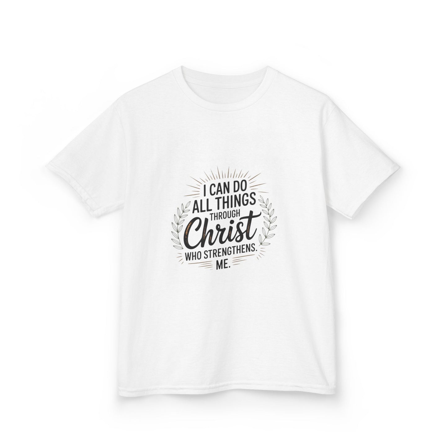 Inspirational Kid Tee: "I Can Do All Things"