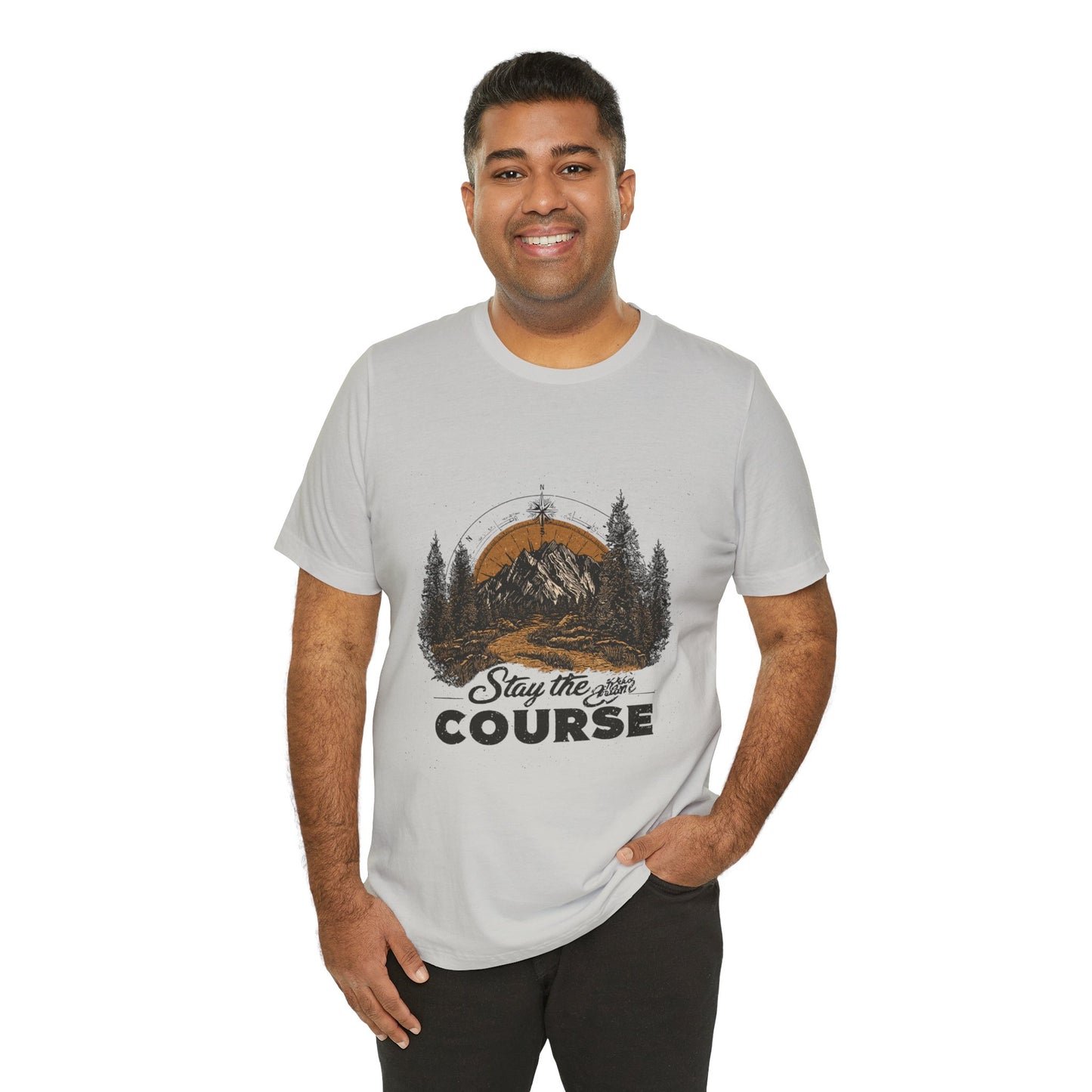 Stay the Course Mountain Tee - Unisex Jersey Short Sleeve Shirt