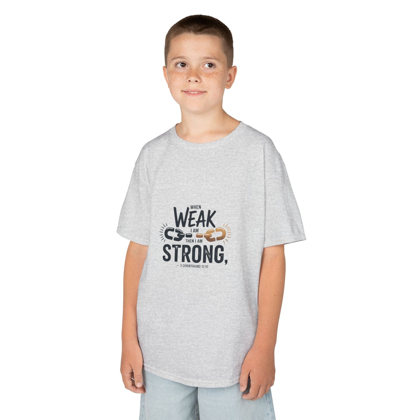 Kids Inspirational Tee - "From Weak to Strong"