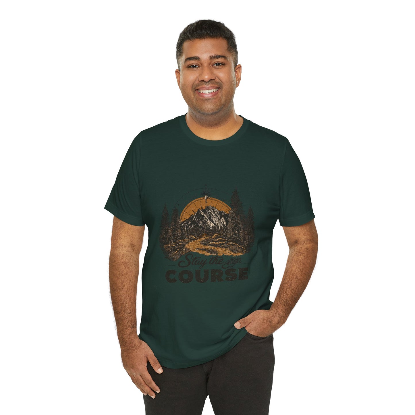 Stay the Course Mountain Tee - Unisex Jersey Short Sleeve Shirt