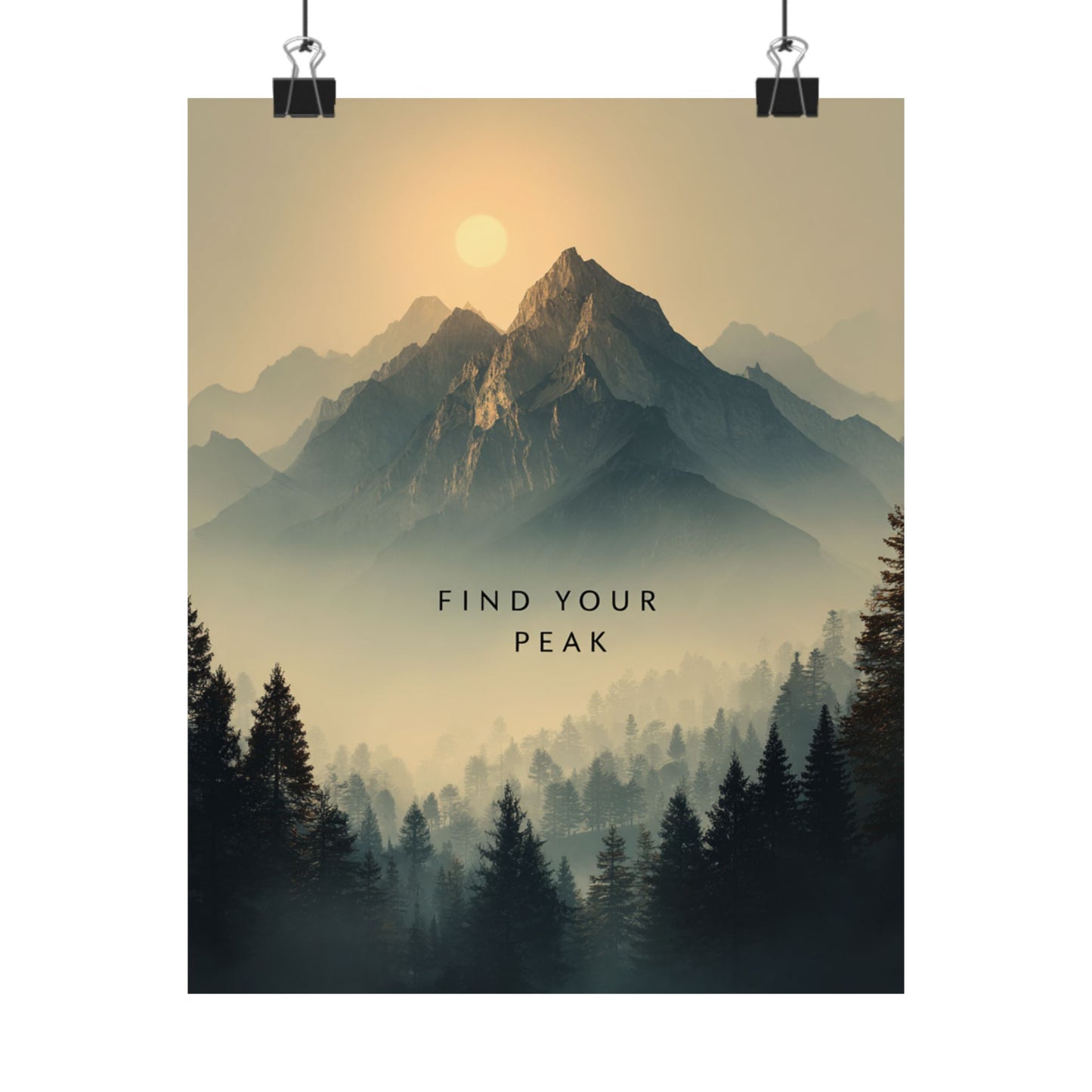 Mountain Landscape Wall Art: Find Your Peak Poster