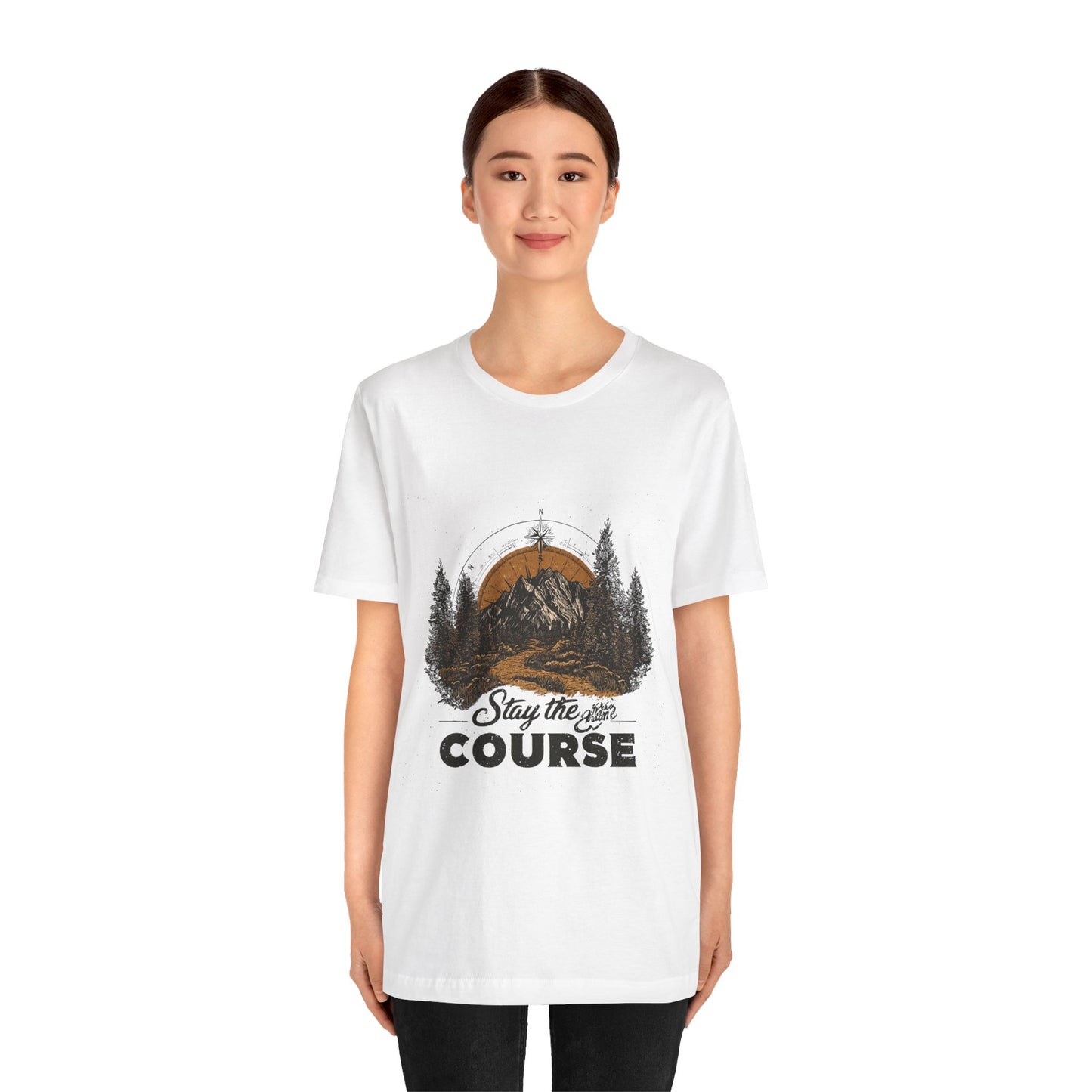 Stay the Course Mountain Tee - Unisex Jersey Short Sleeve Shirt