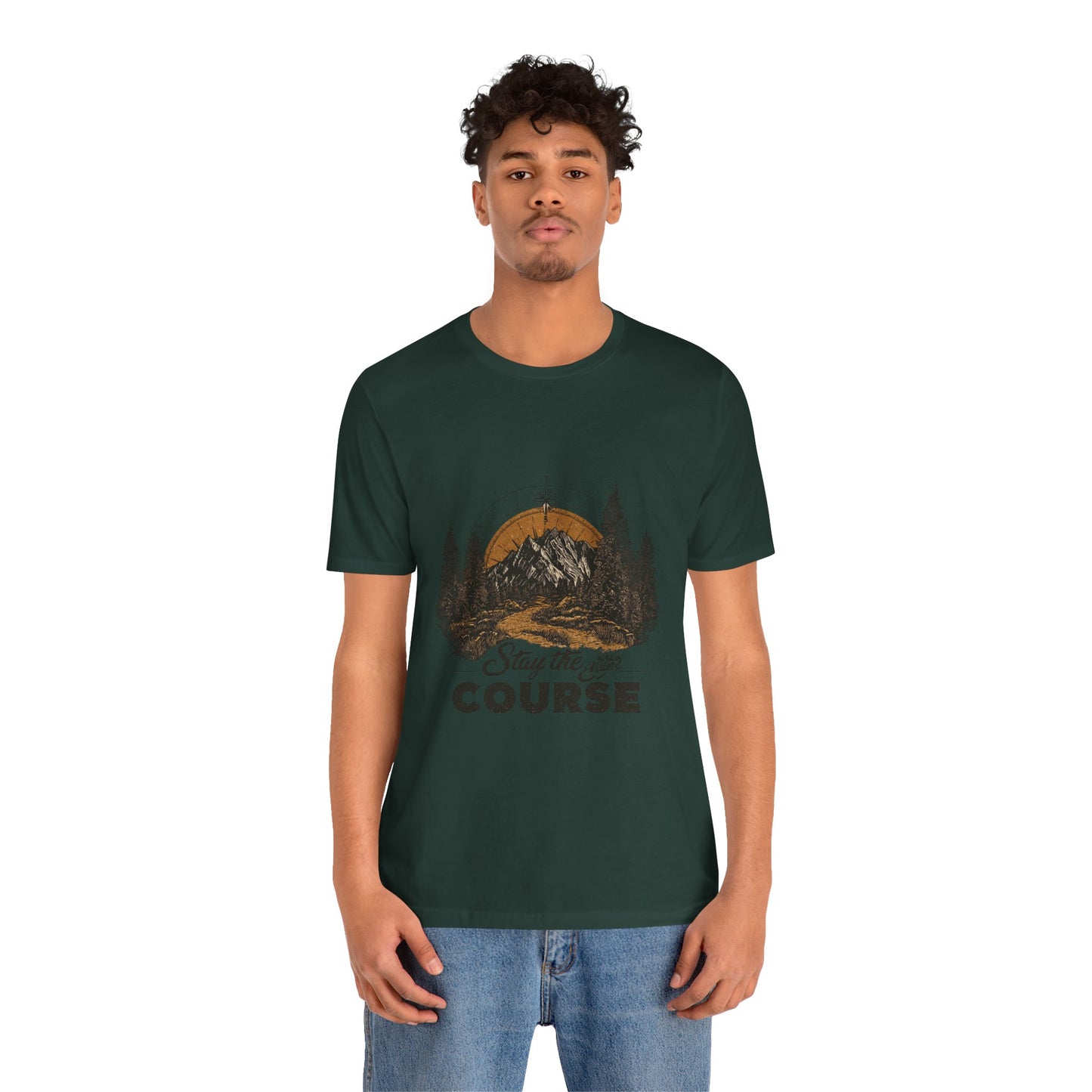 Stay the Course Mountain Tee - Unisex Jersey Short Sleeve Shirt
