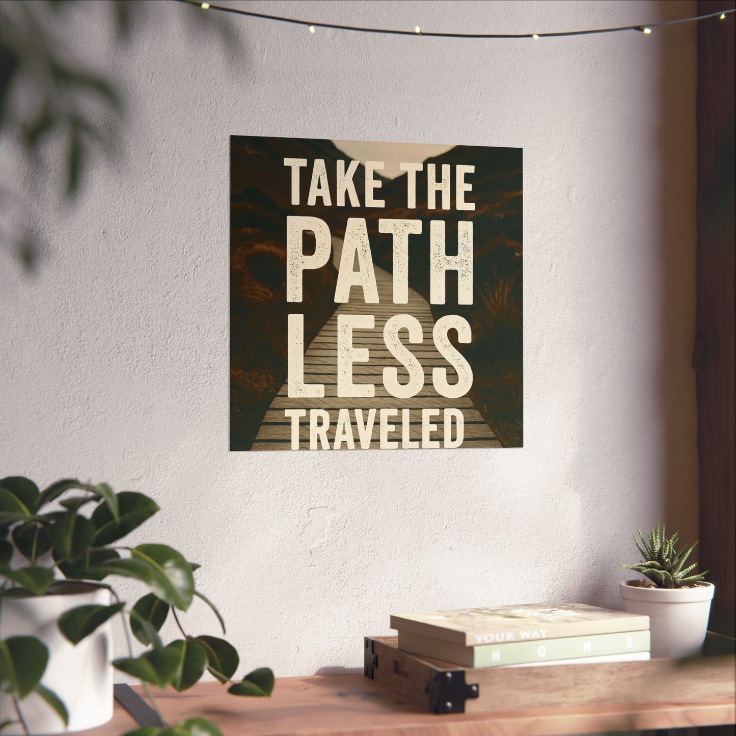 Adventure-Inspiring Matte Vertical Posters - 'Take the Path Less Traveled'