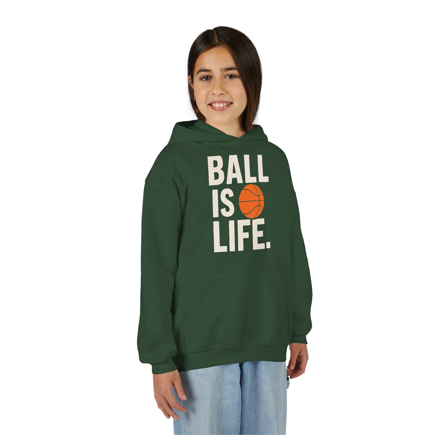 Basketball Youth Hoodie - "Ball Is Life"