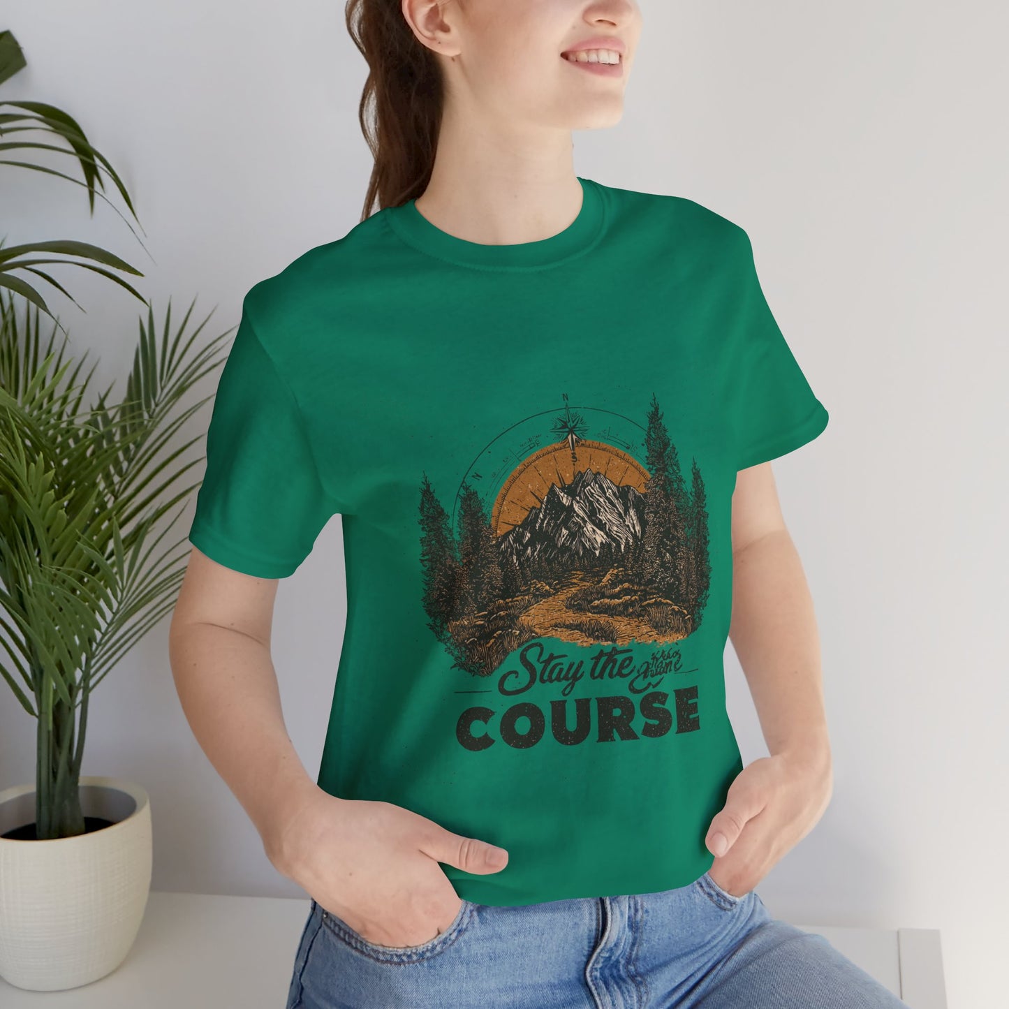 Stay the Course Mountain Tee - Unisex Jersey Short Sleeve Shirt