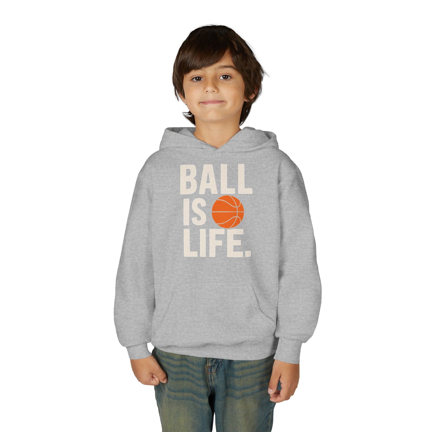 Basketball Youth Hoodie - "Ball Is Life"