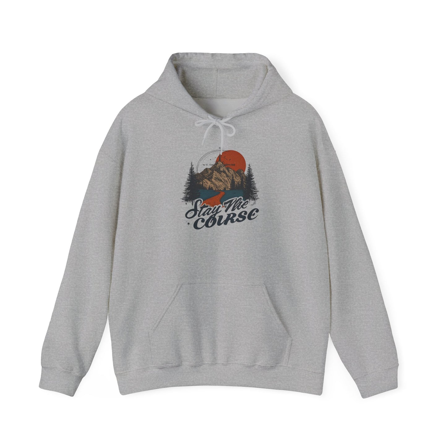 Stay The Course Unisex Hooded Sweatshirt - Cozy Outdoorsy Apparel