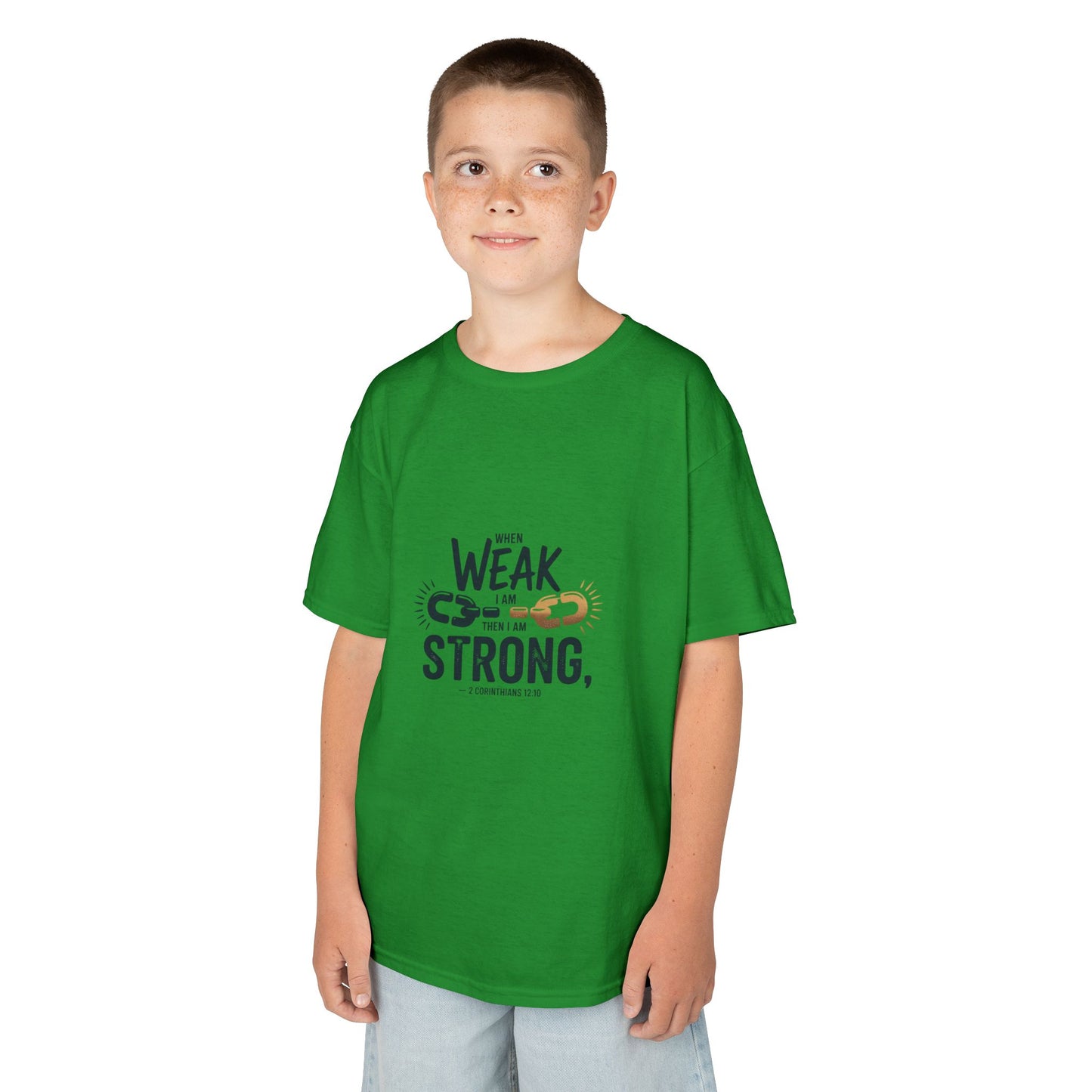 Kids Inspirational Tee - "From Weak to Strong"