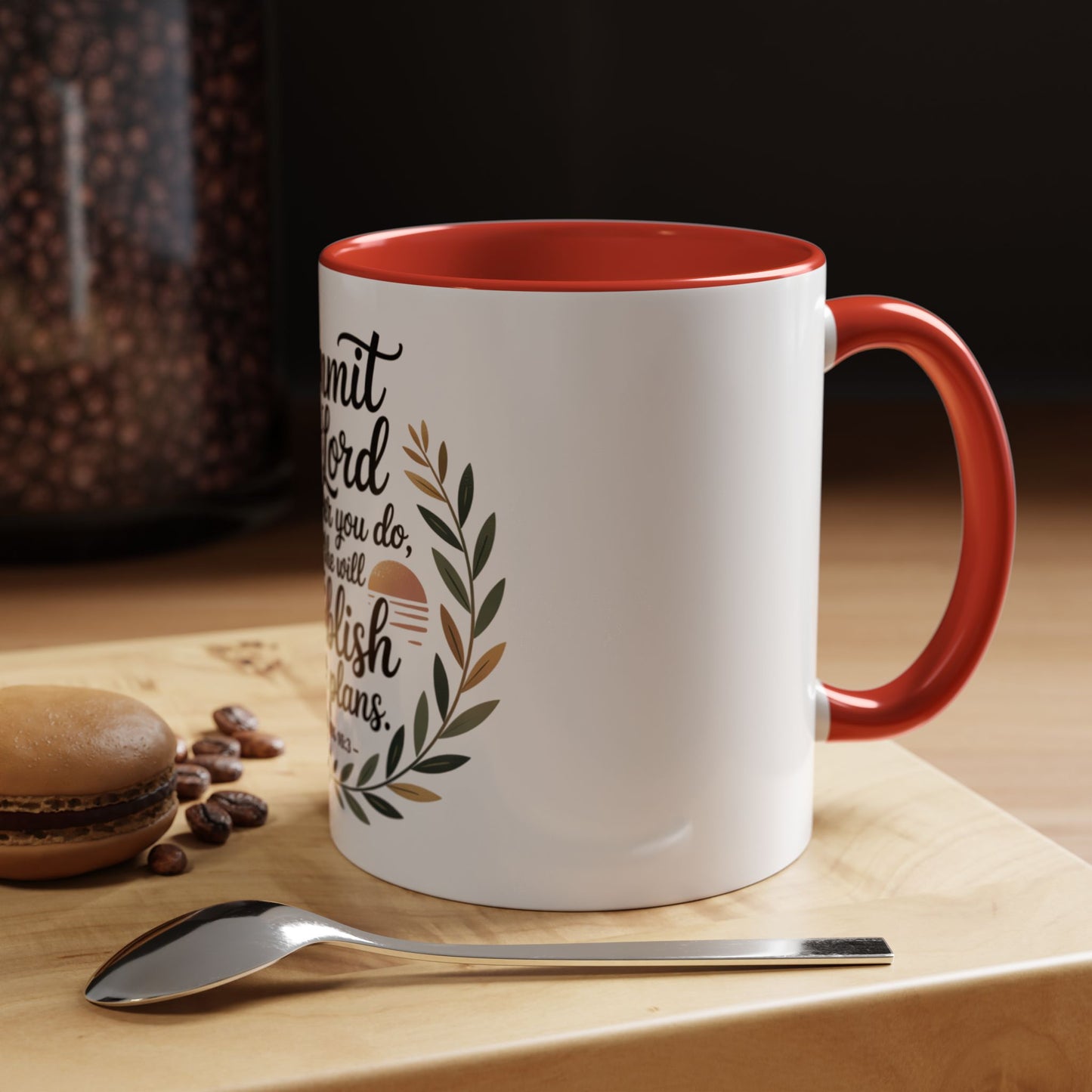 Inspirational Coffee Mug - 'Commit to the Lord' - 11 & 15 oz