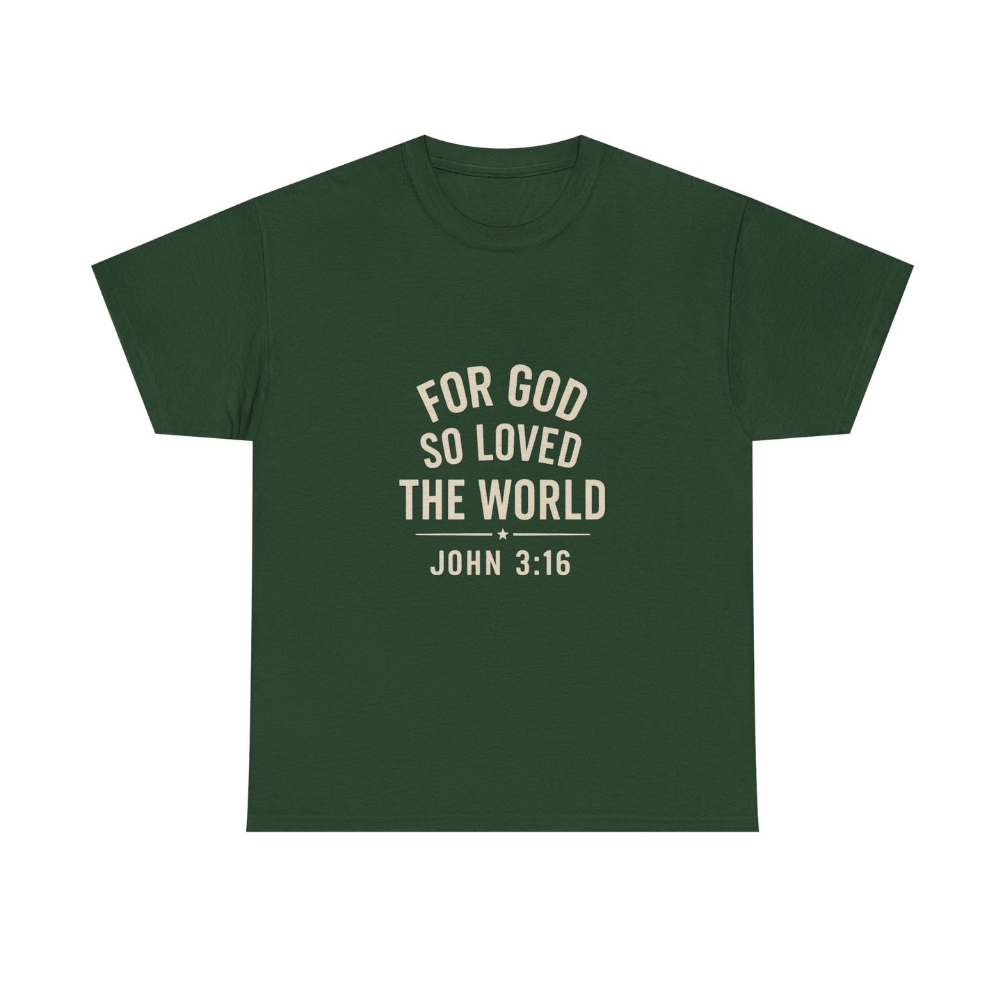 John 3:16 Inspirational Unisex Heavy Cotton Tee