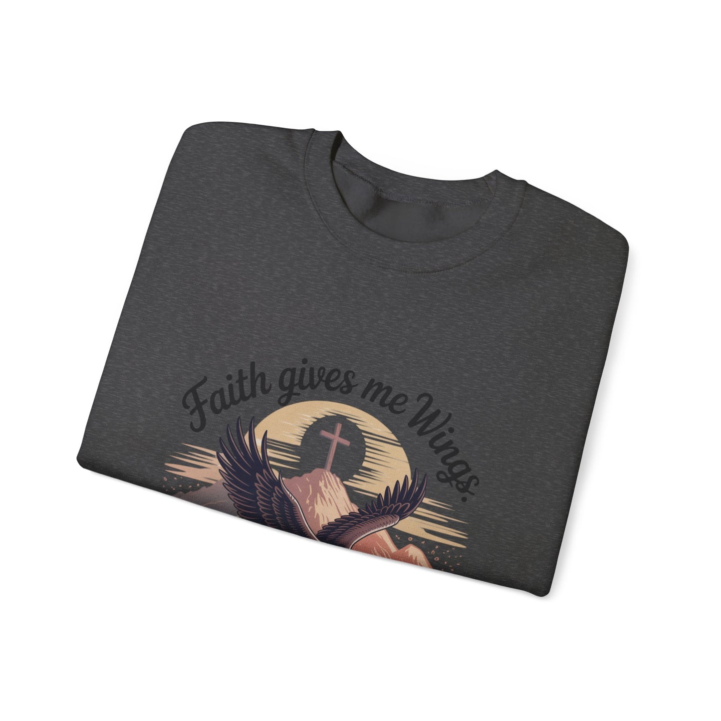 Faith-Inspired Crewneck Sweatshirt - Trust in the Lord Design Isaiah 40:31