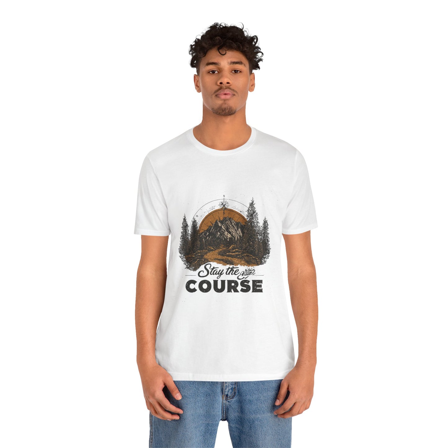 Stay the Course Mountain Tee - Unisex Jersey Short Sleeve Shirt