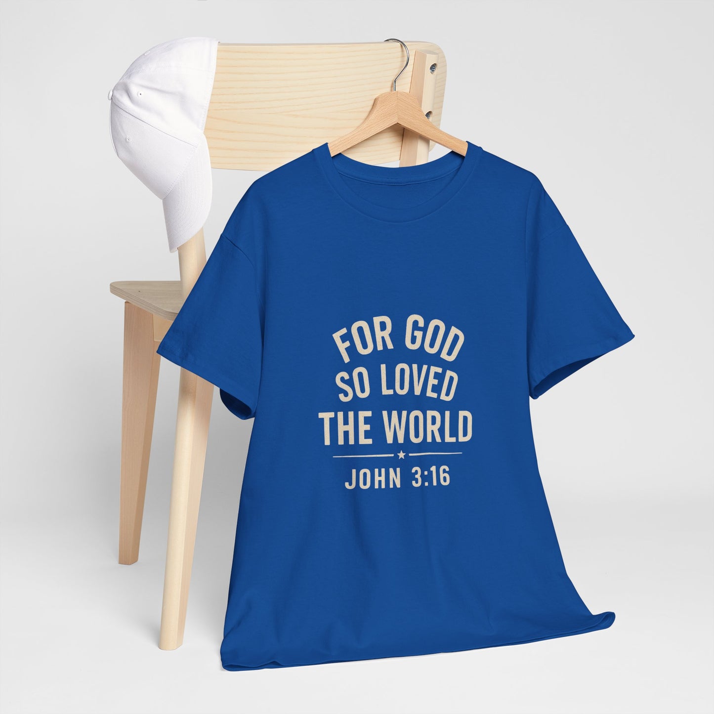 John 3:16 Inspirational Unisex Heavy Cotton Tee
