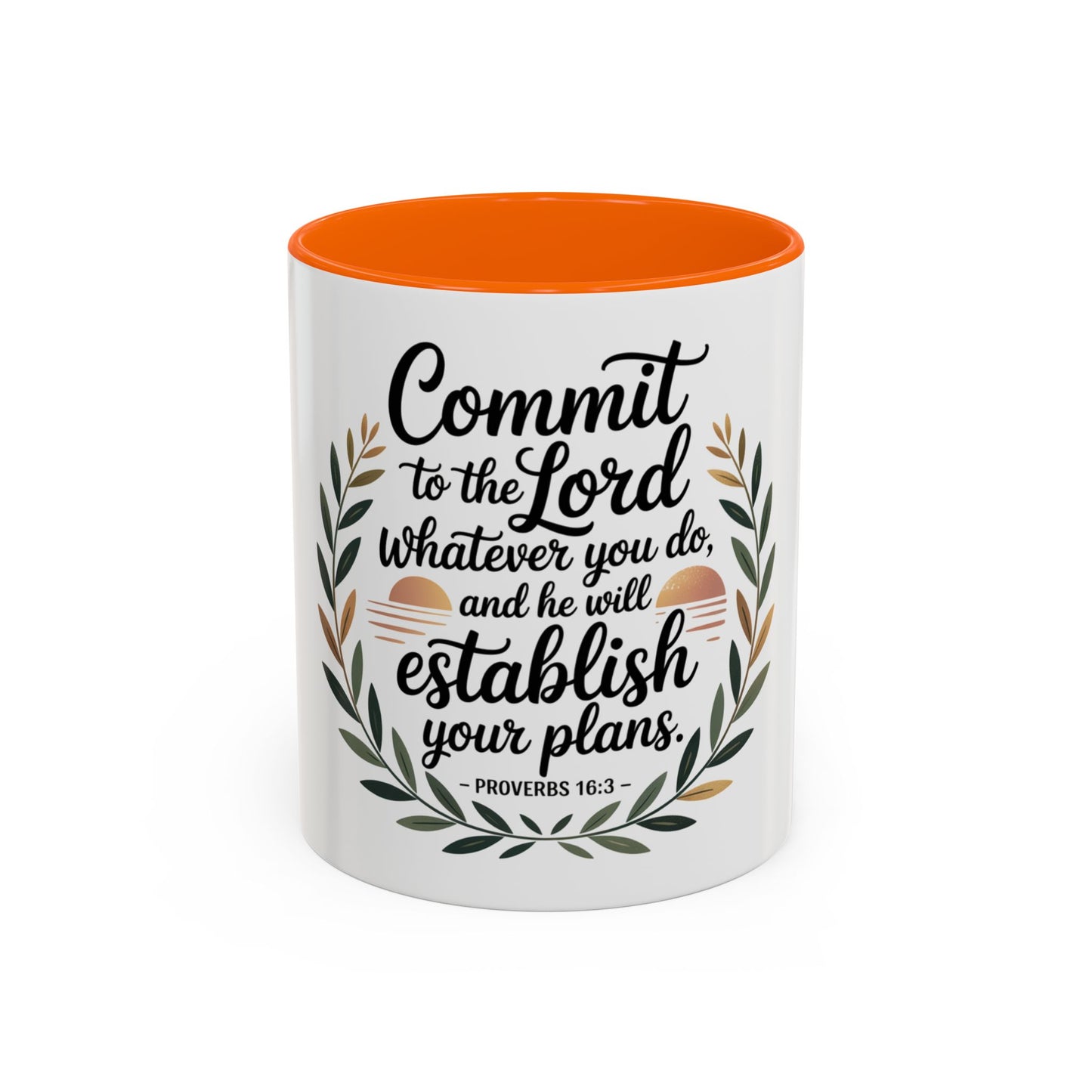 Inspirational Coffee Mug - 'Commit to the Lord' - 11 & 15 oz