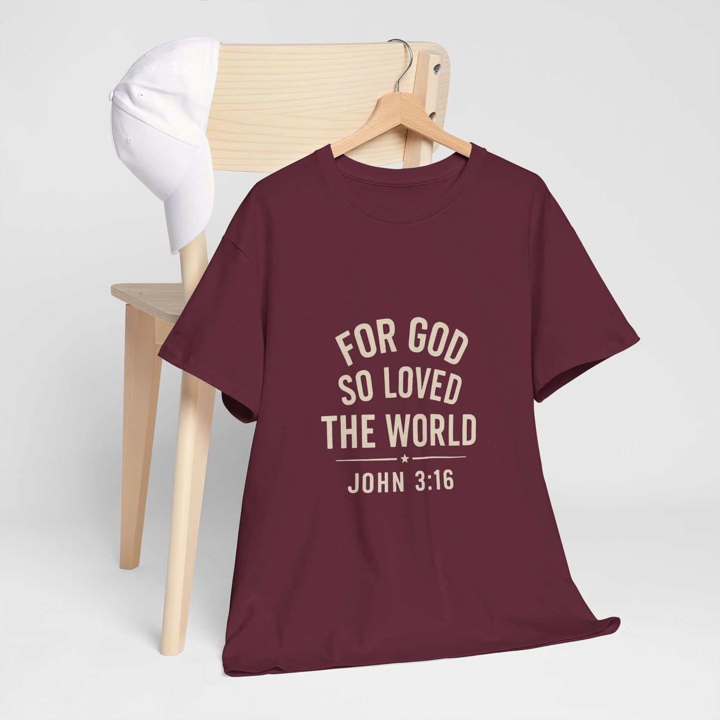John 3:16 Inspirational Unisex Heavy Cotton Tee