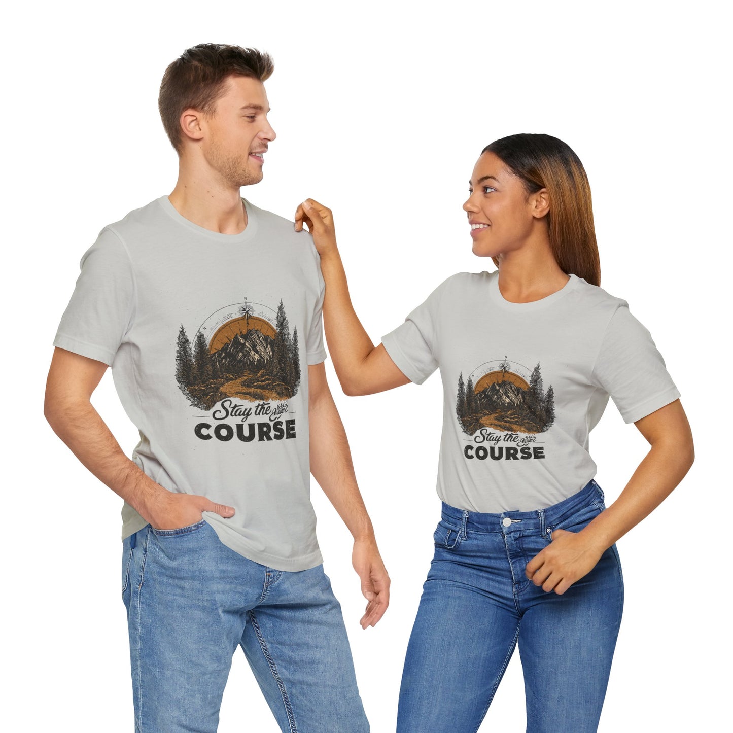 Stay the Course Mountain Tee - Unisex Jersey Short Sleeve Shirt