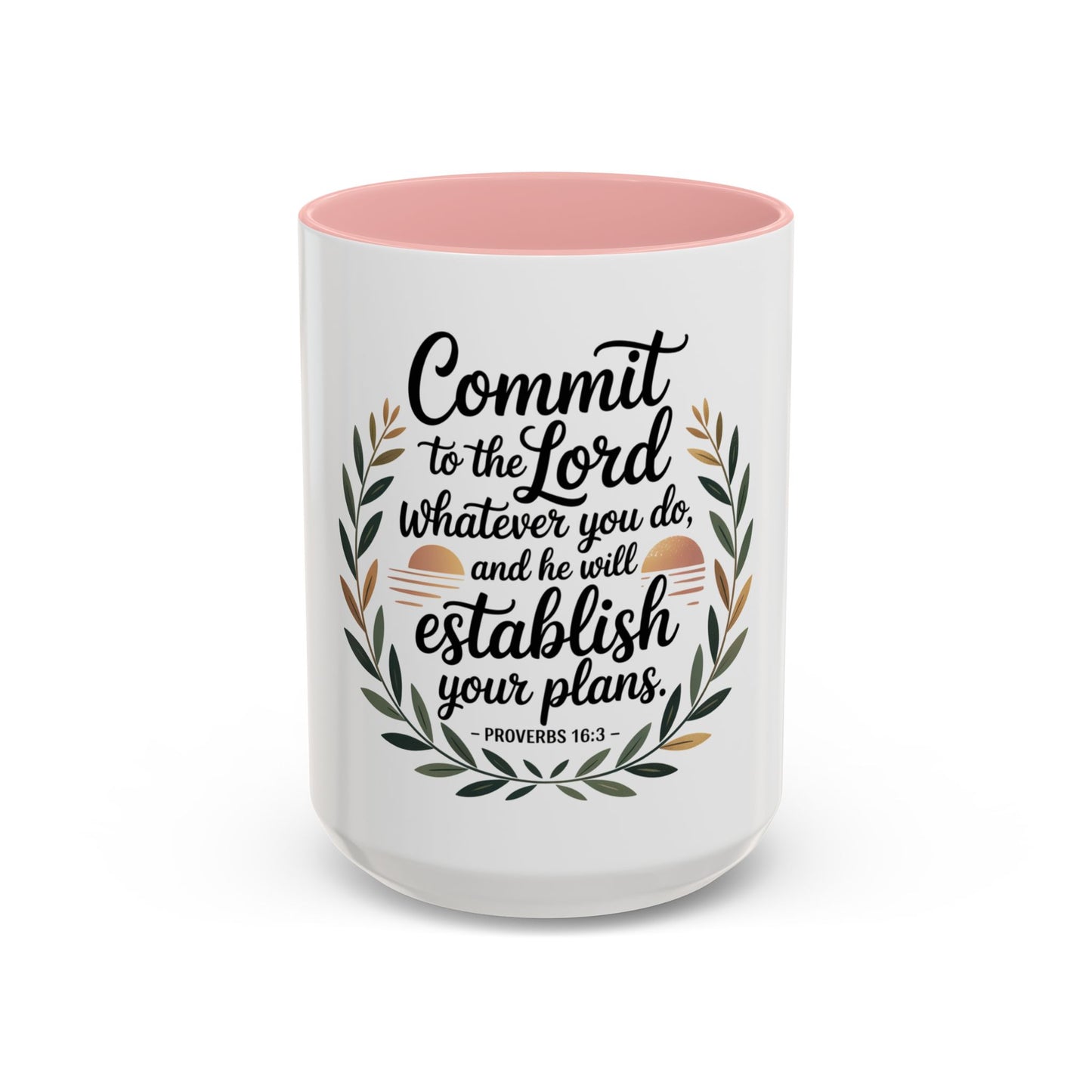 Inspirational Coffee Mug - 'Commit to the Lord' - 11 & 15 oz