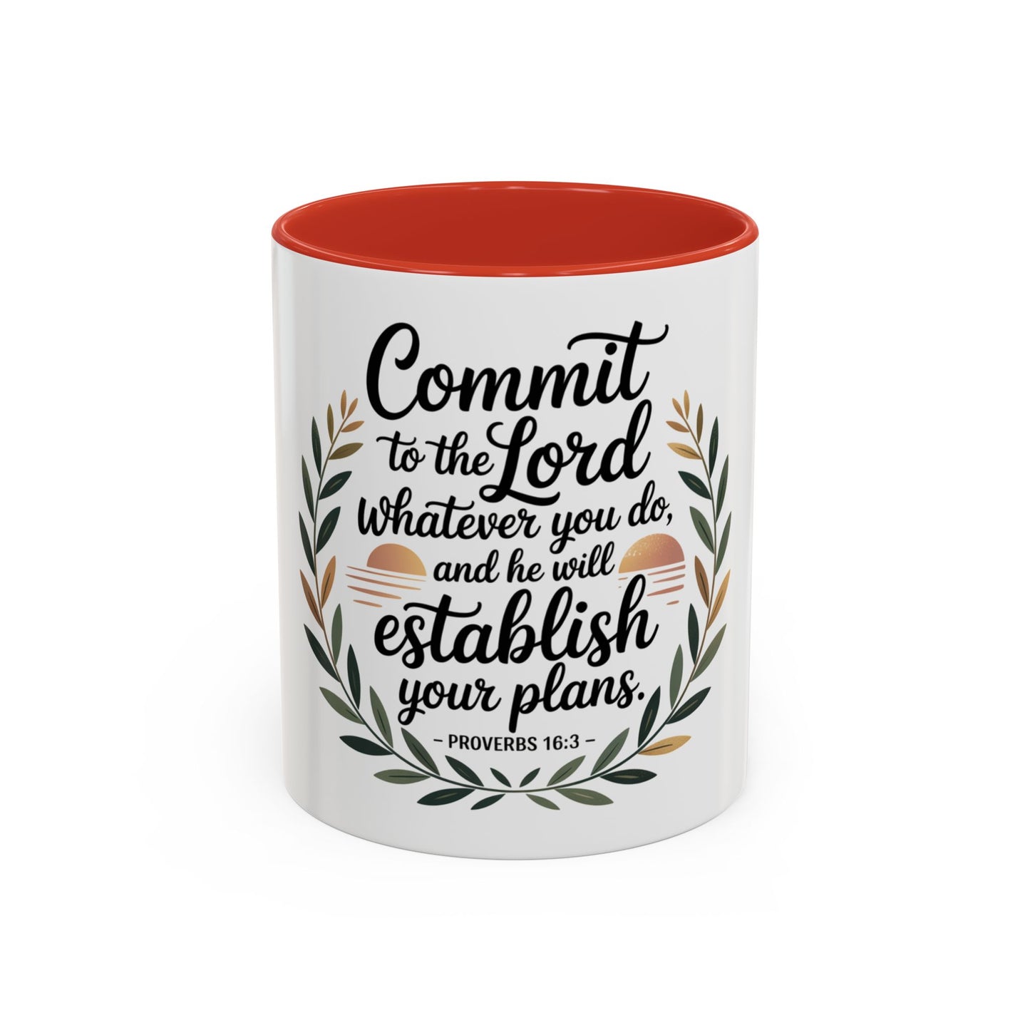 Inspirational Coffee Mug - 'Commit to the Lord' - 11 & 15 oz