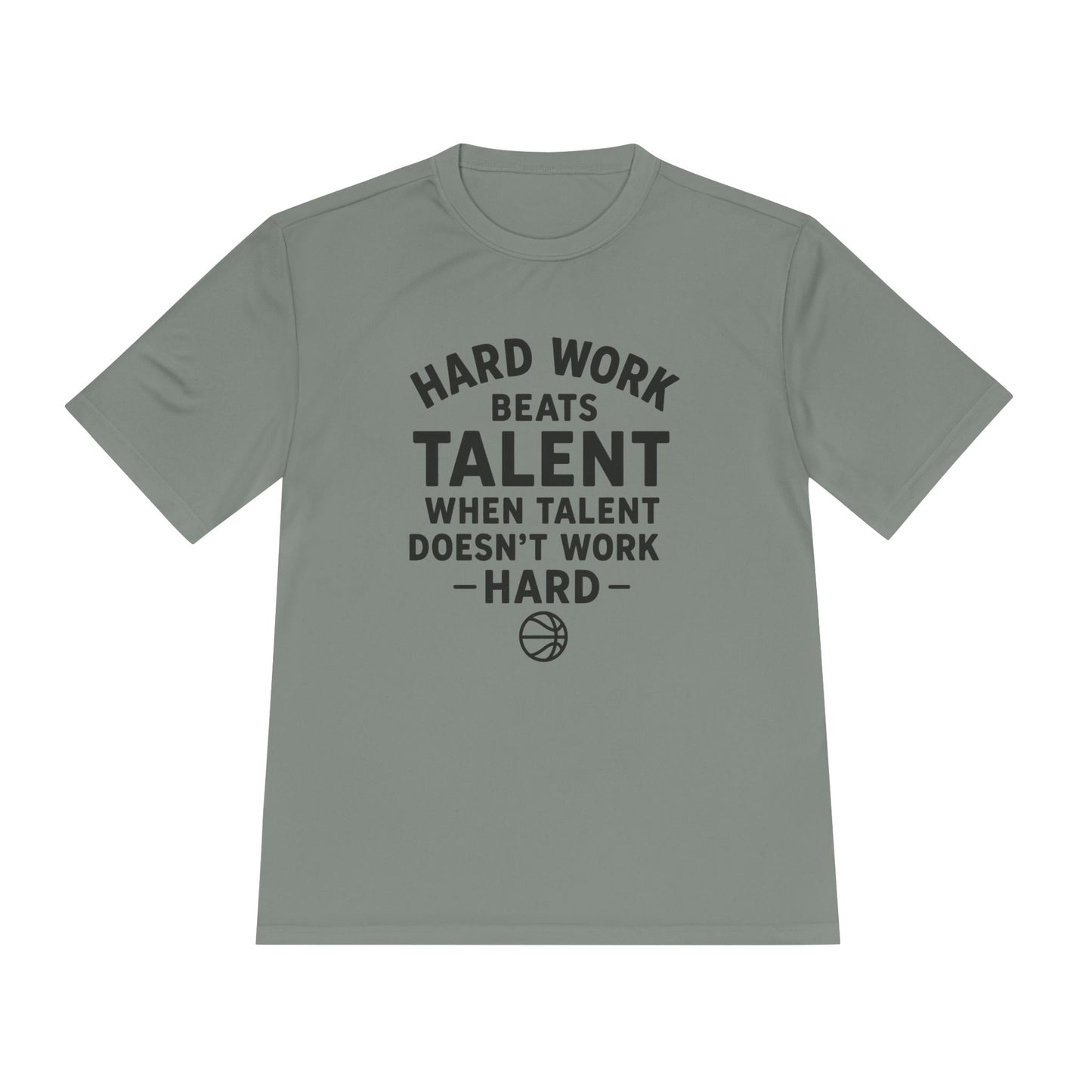 Motivational Sports Tee - "Hard Work Beats Talent"