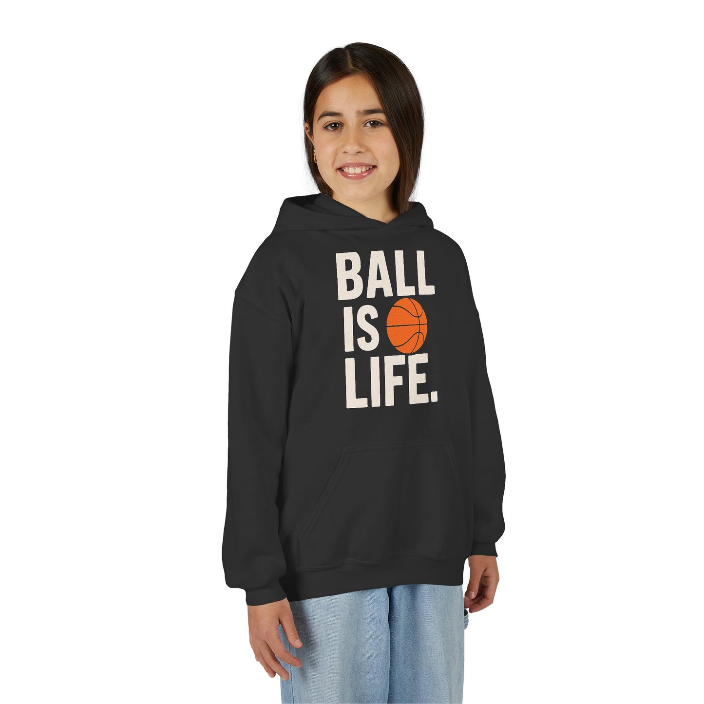 Basketball Youth Hoodie - "Ball Is Life"
