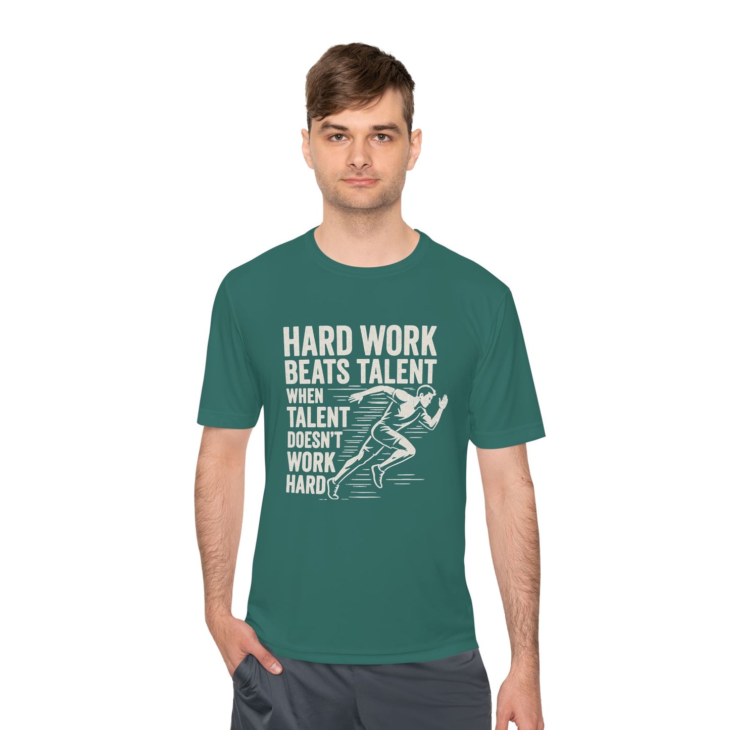 Hard Work Beats Talent Unisex Moisture Wicking Tee