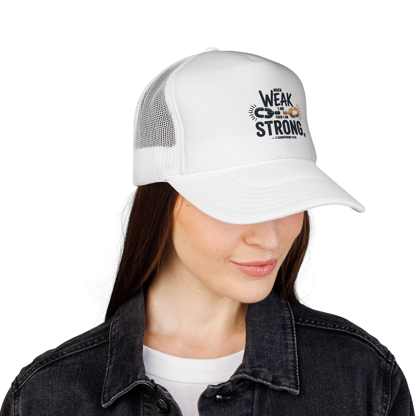 Empowering Trucker Cap - 'From Weak to Strong' Statement Hat