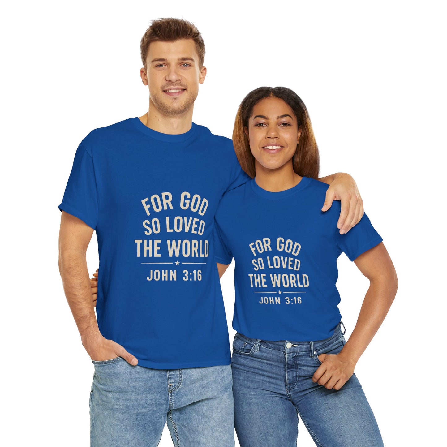 John 3:16 Inspirational Unisex Heavy Cotton Tee