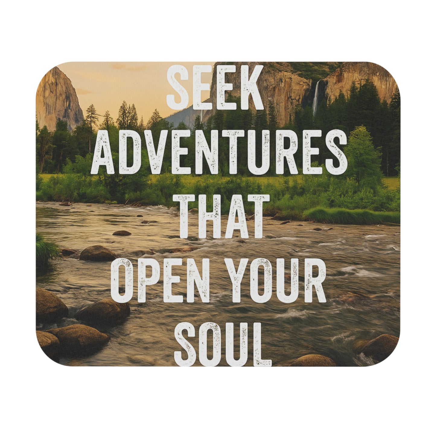Adventure-Inspired Mouse Pad - "Seek Adventures That Open Your Soul"