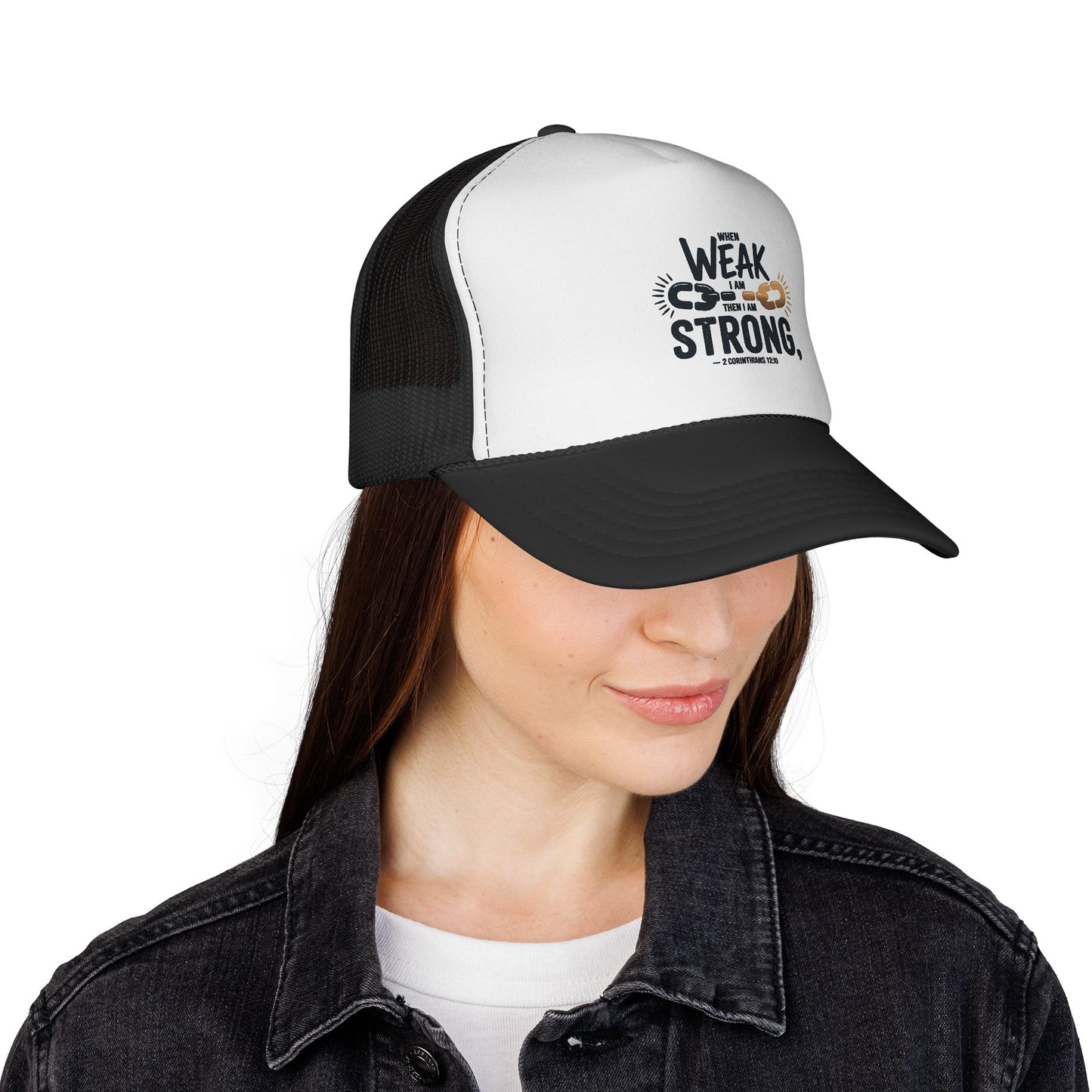Empowering Trucker Cap - 'From Weak to Strong' Statement Hat