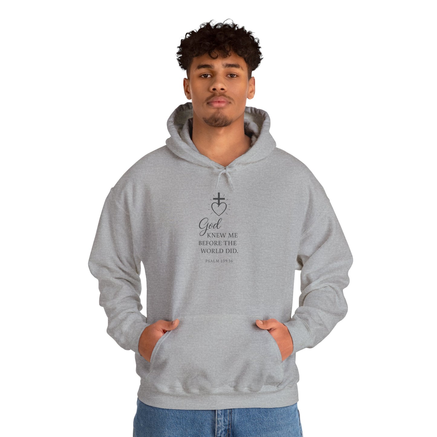 Faith-Inspired Unisex Hoodie with Inspirational Quote Psalm 139:16