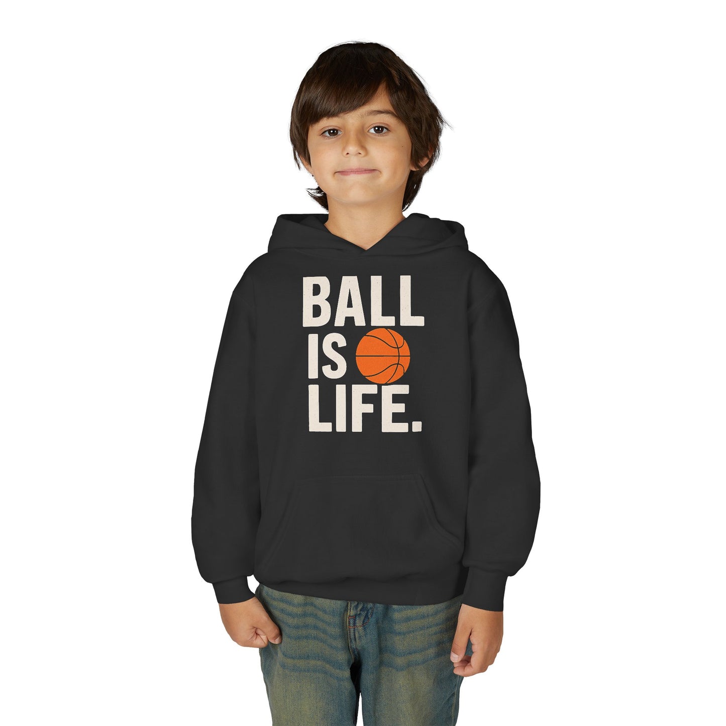 Basketball Youth Hoodie - "Ball Is Life"