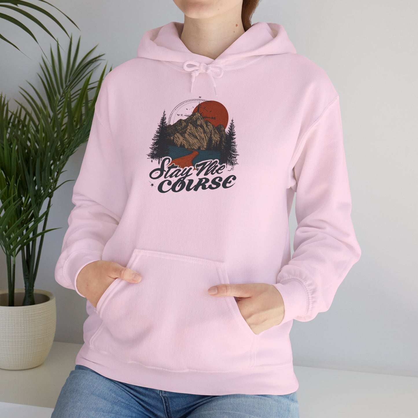 Stay The Course Unisex Hooded Sweatshirt - Cozy Outdoorsy Apparel