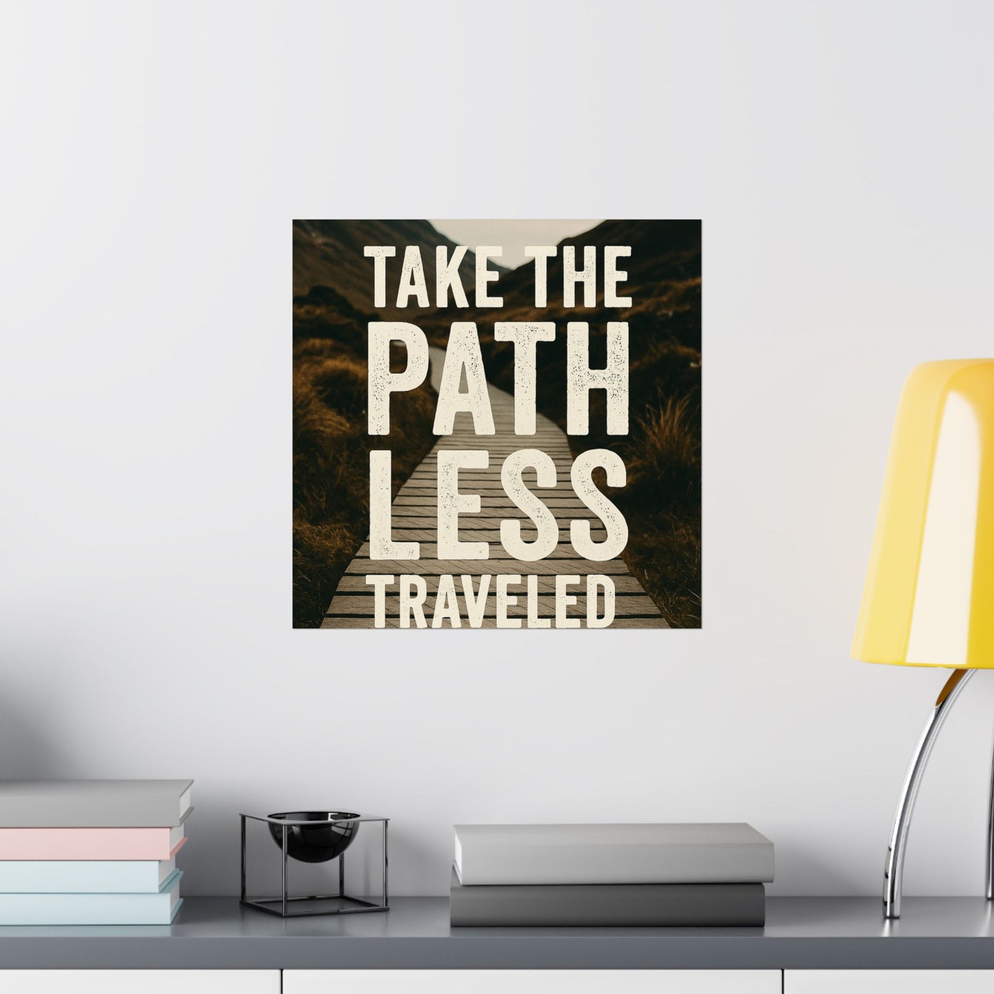 Adventure-Inspiring Matte Vertical Posters - 'Take the Path Less Traveled'