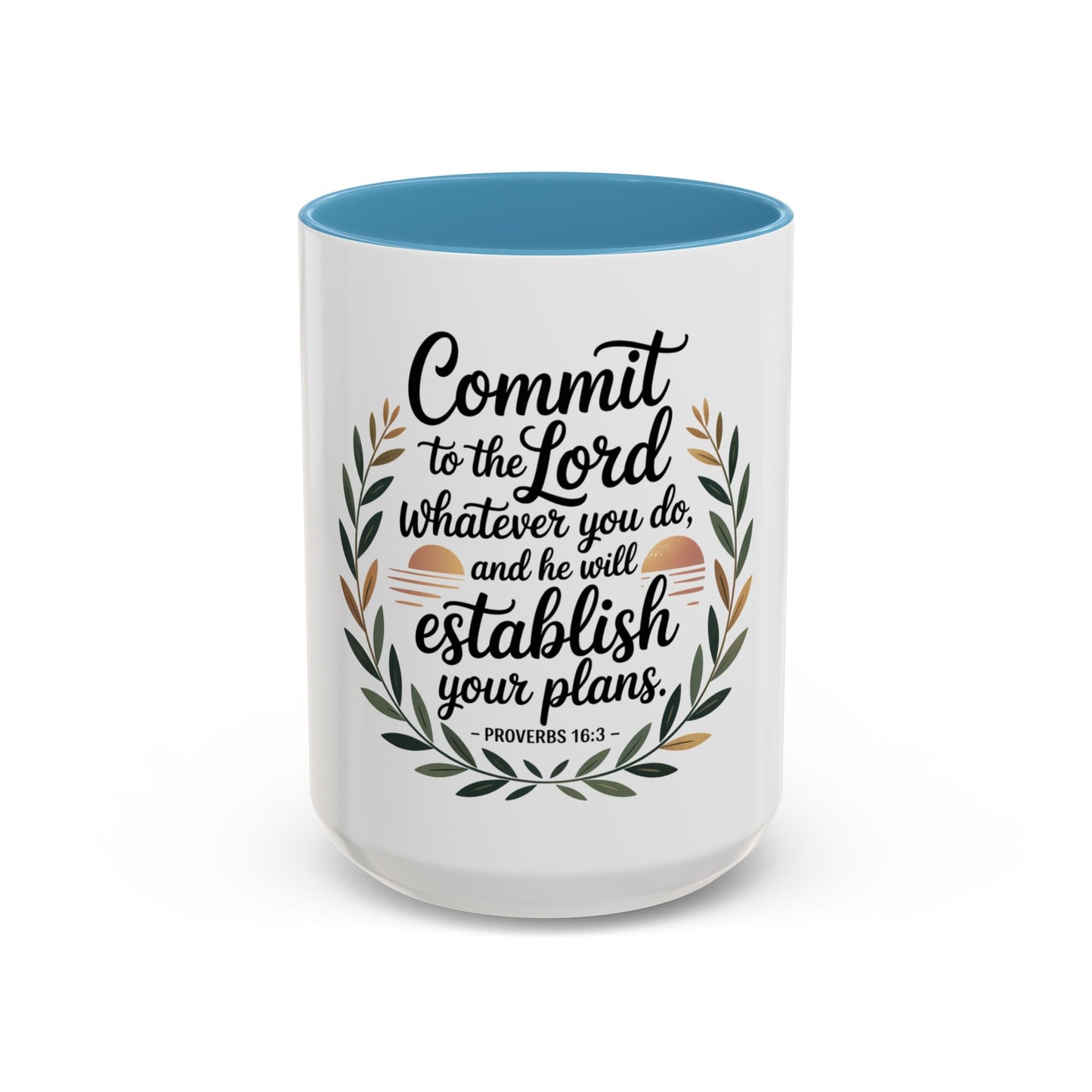 Inspirational Coffee Mug - 'Commit to the Lord' - 11 & 15 oz