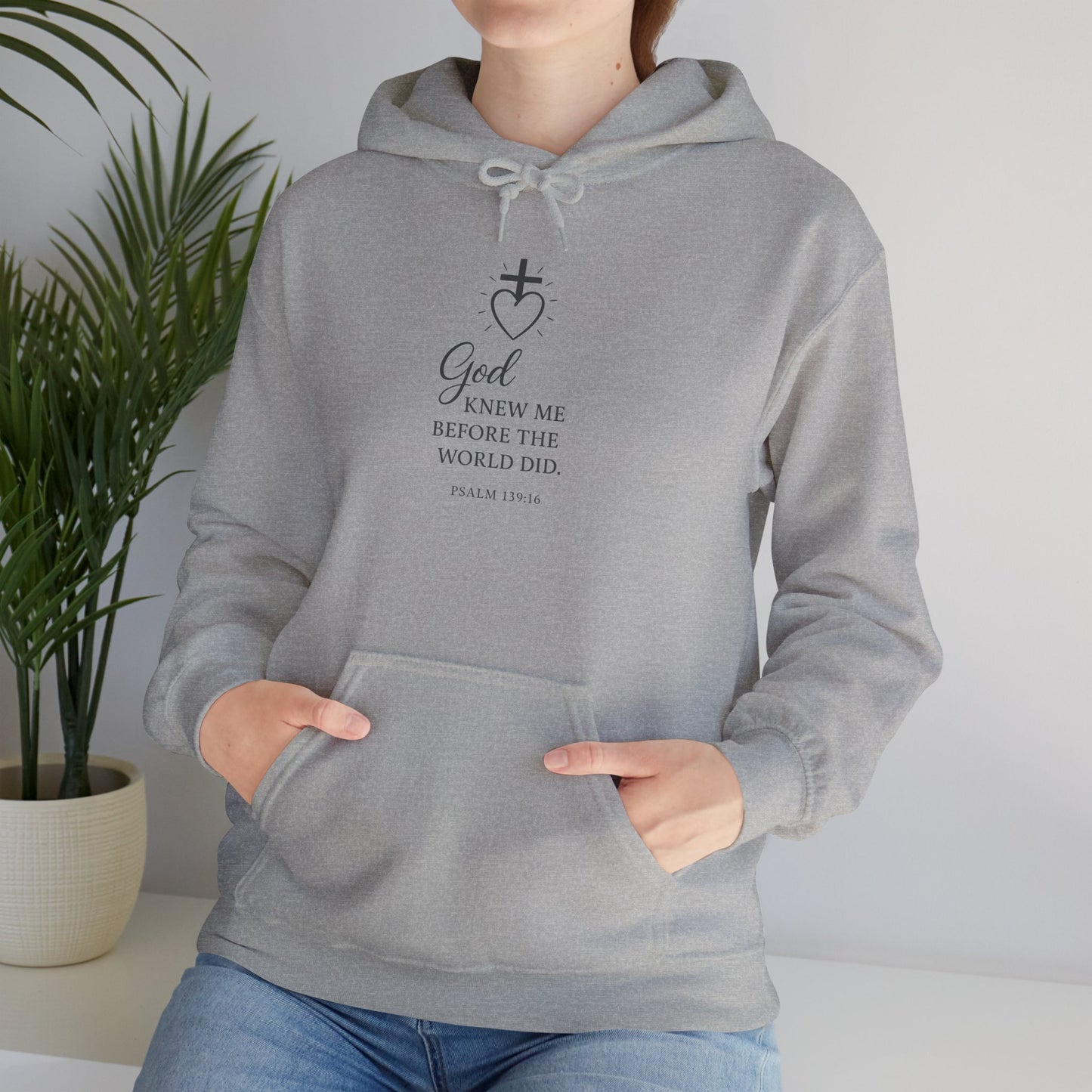 Faith-Inspired Unisex Hoodie with Inspirational Quote Psalm 139:16