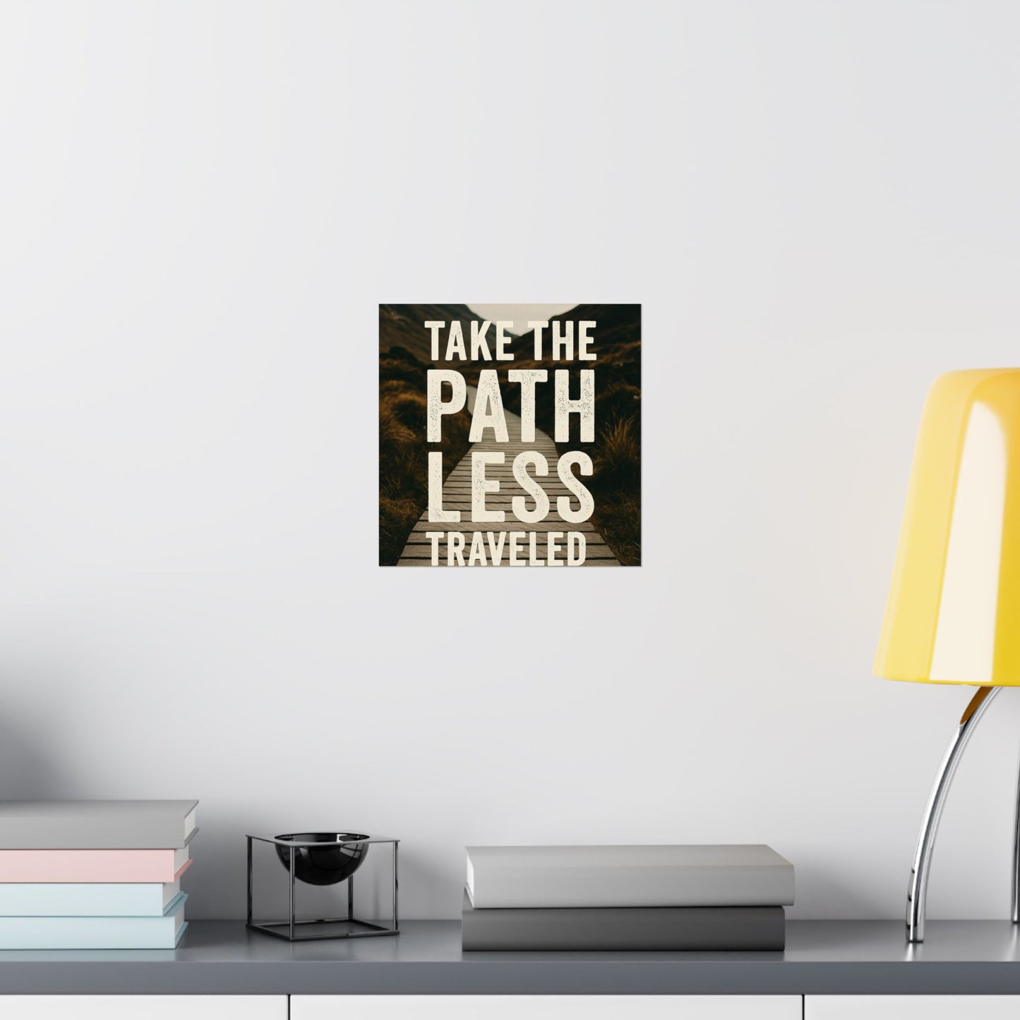 Adventure-Inspiring Matte Vertical Posters - 'Take the Path Less Traveled'