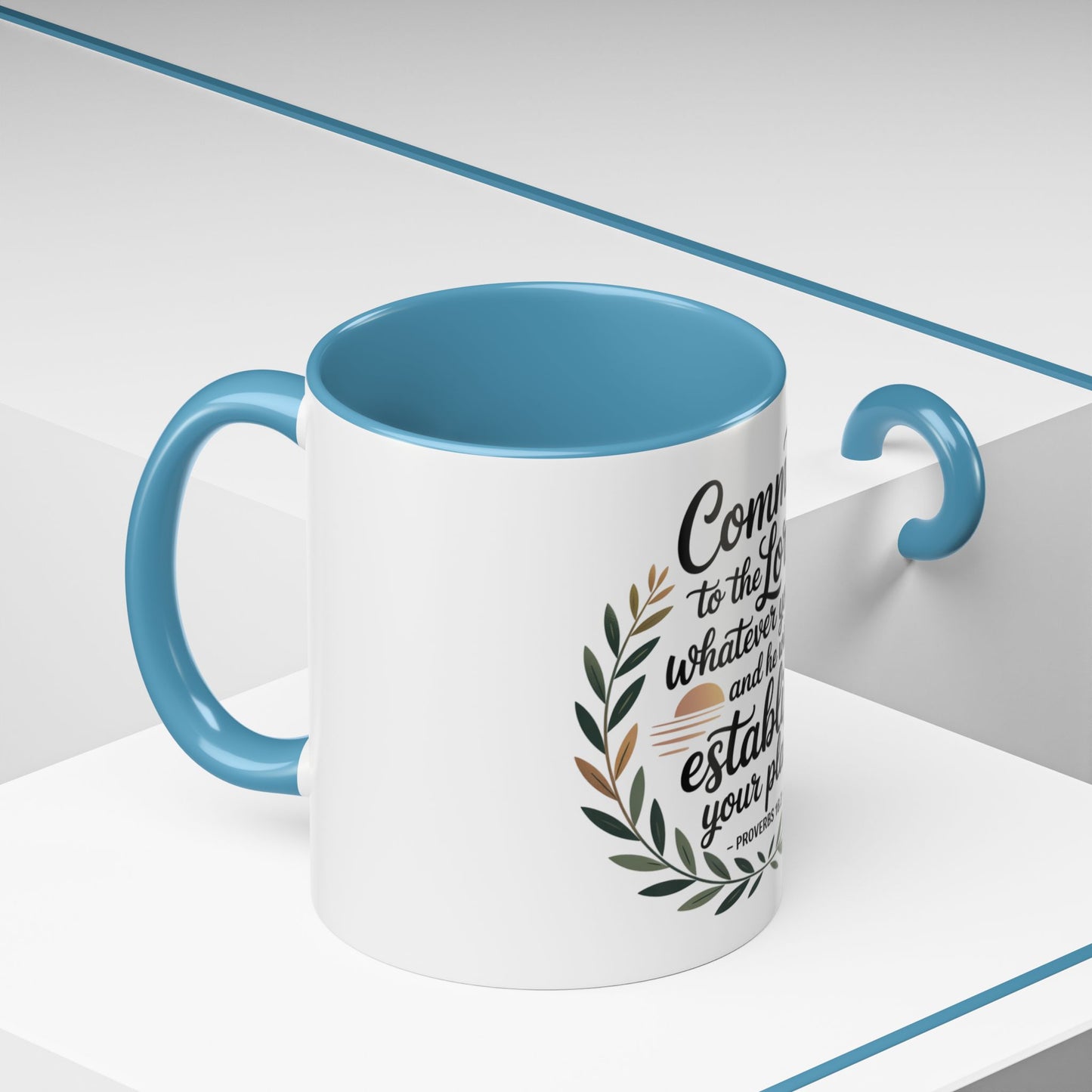 Inspirational Coffee Mug - 'Commit to the Lord' - 11 & 15 oz