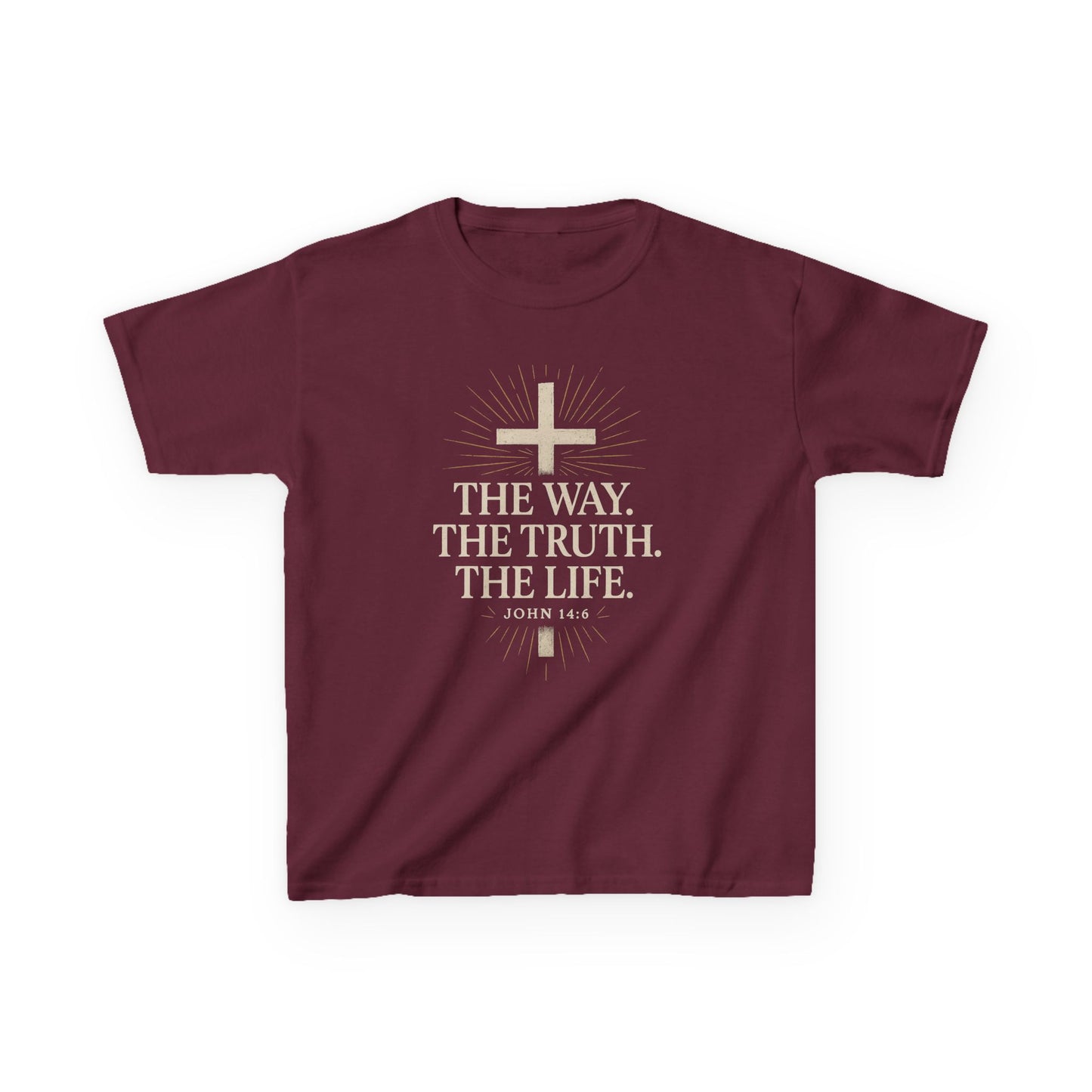 Kids Christian Faith Tee - "The Way, The Truth, The Life"
